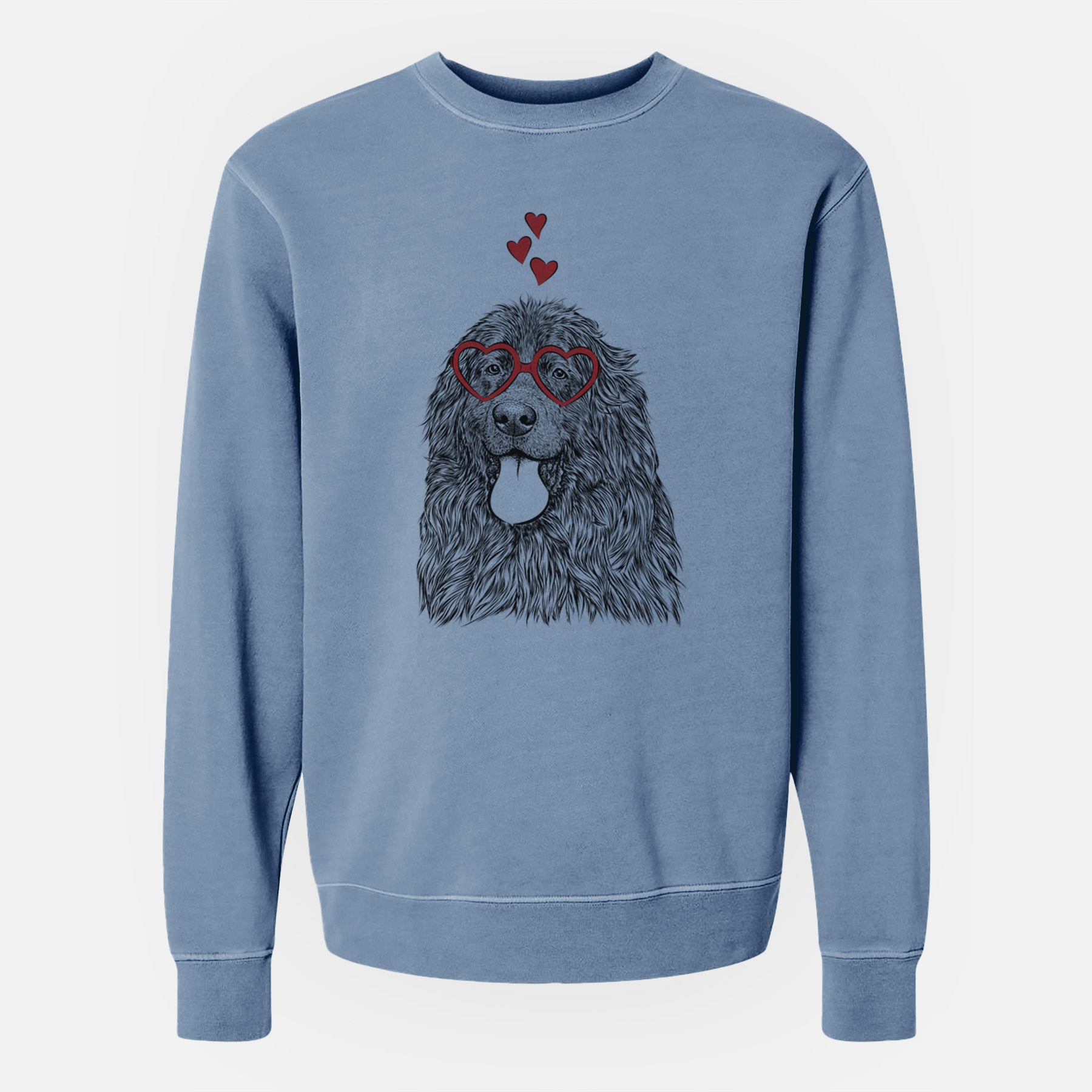 Valentine Neptune the Newfoundland - Unisex Pigment Dyed Crew Sweatshirt