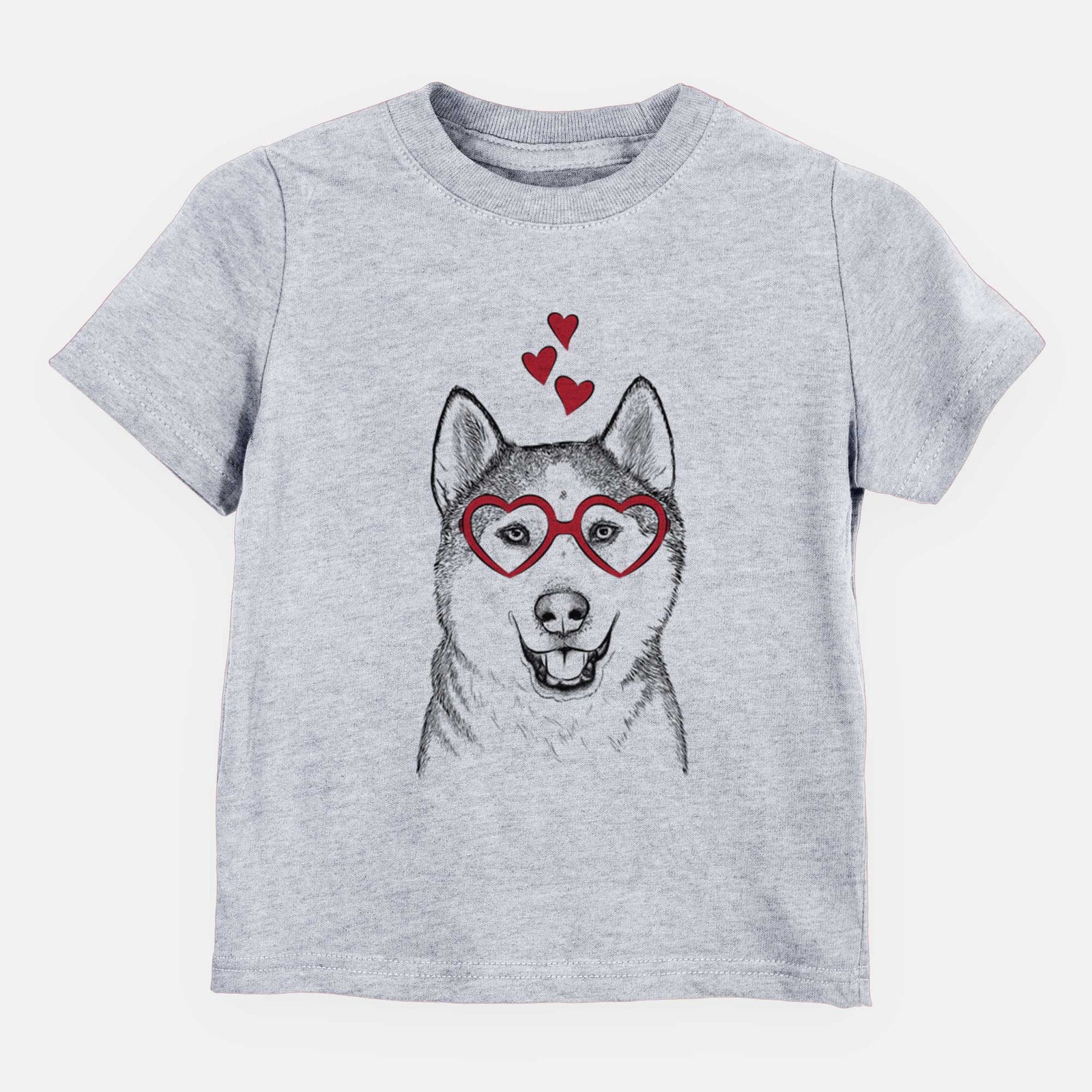 Valentine Nika the Siberian Husky - Kids/Youth/Toddler Shirt