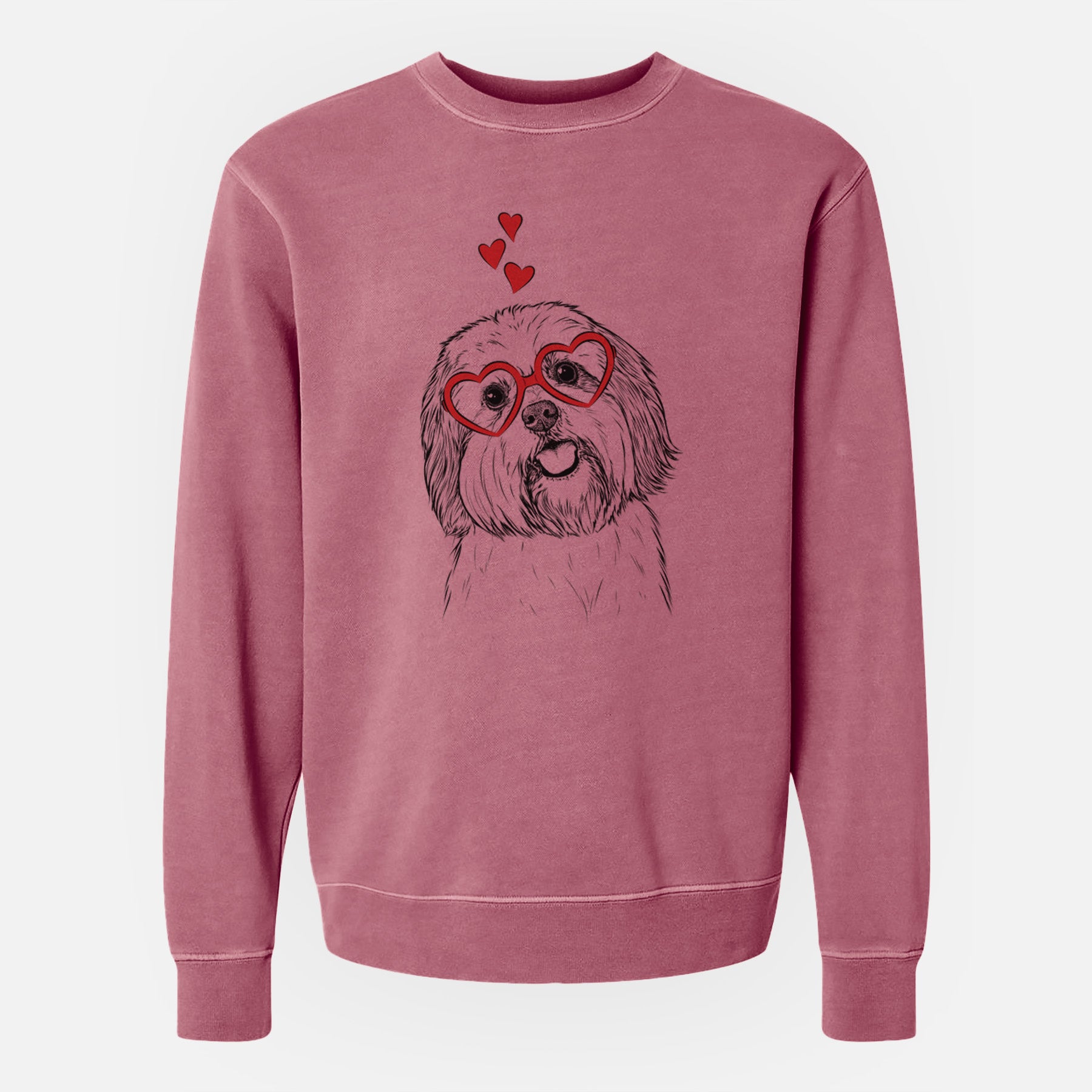 Valentine Nikka the Lowchen - Unisex Pigment Dyed Crew Sweatshirt