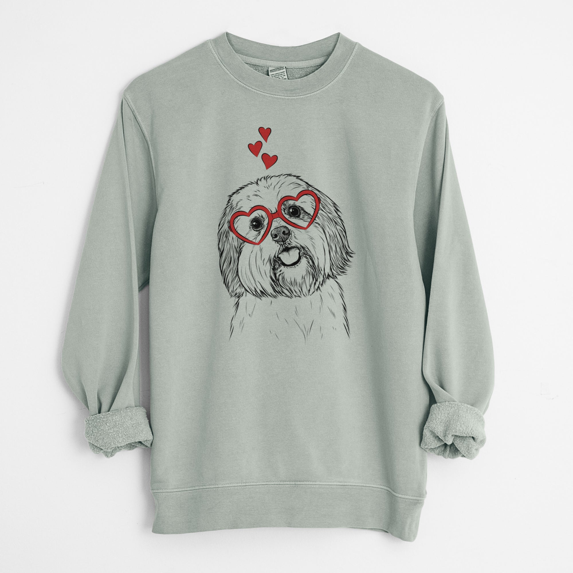 Valentine Nikka the Lowchen - Unisex Pigment Dyed Crew Sweatshirt