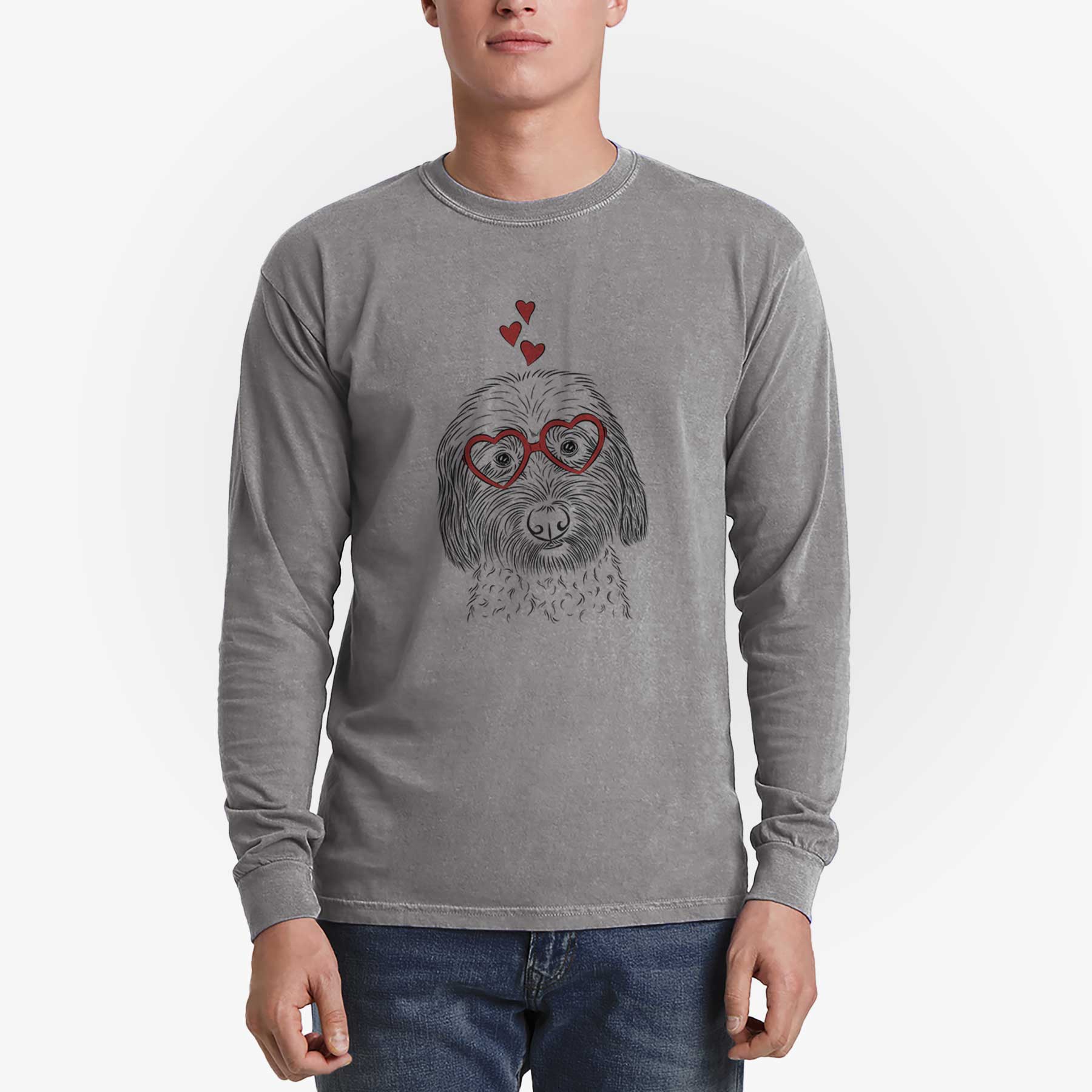 Valentine Niles the Soft Coated Wheaten Terrier - Heavyweight 100% Cotton Long Sleeve