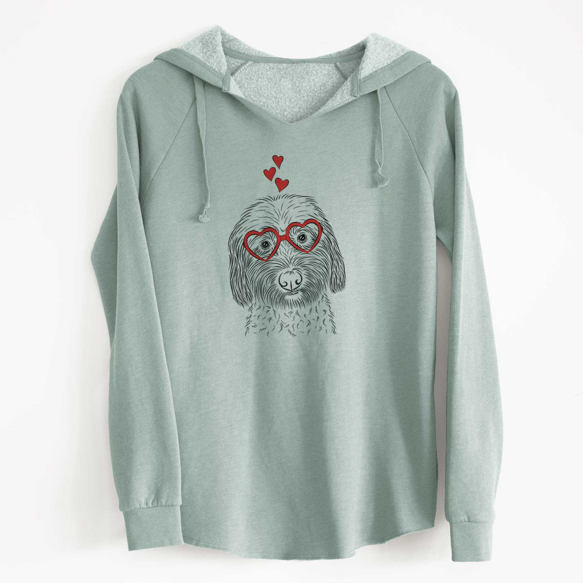 Valentine Niles the Soft Coated Wheaten Terrier - Cali Wave Hooded Sweatshirt