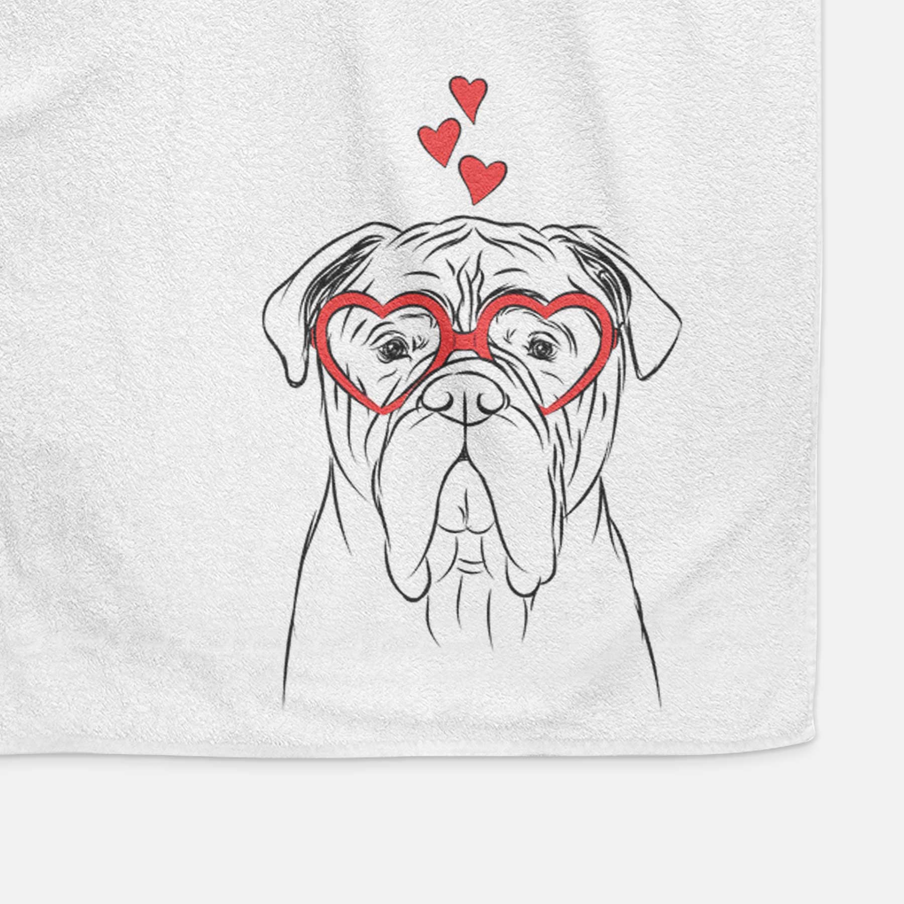 Nolan the Bull Mastiff Decorative Hand Towel