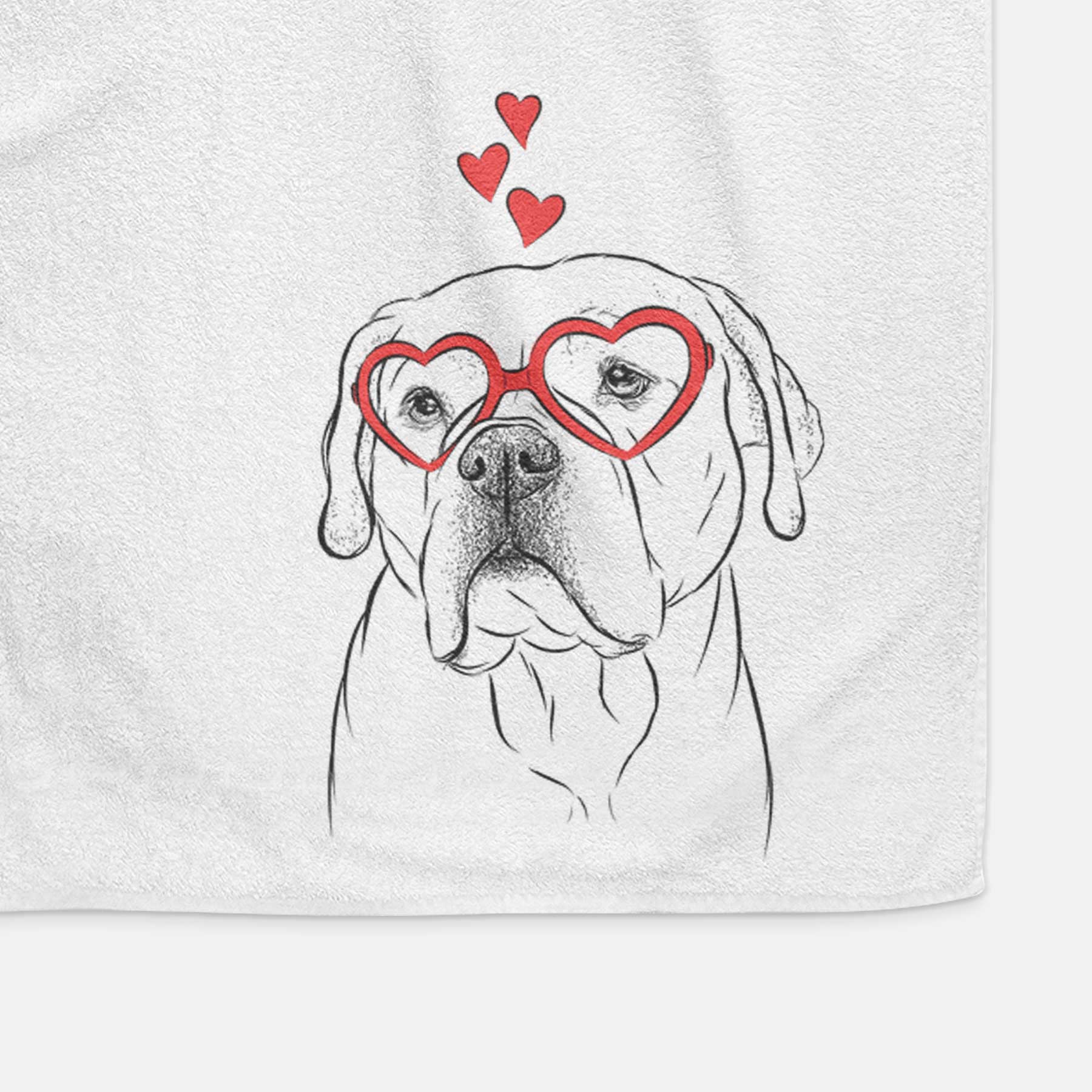 Nora the American Bulldog Mix Decorative Hand Towel