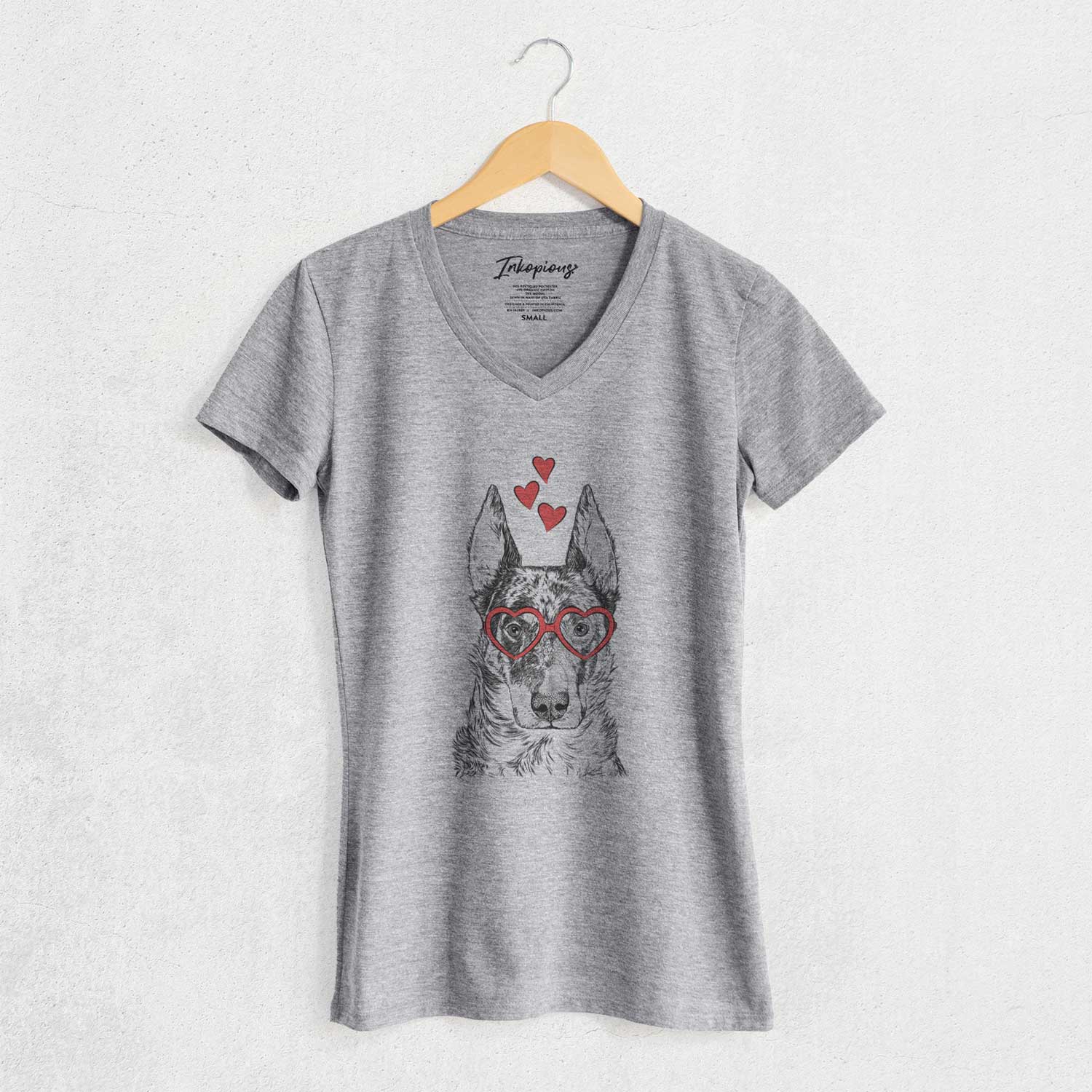 Valentine Nori the Beauceron - Women's V-neck Shirt