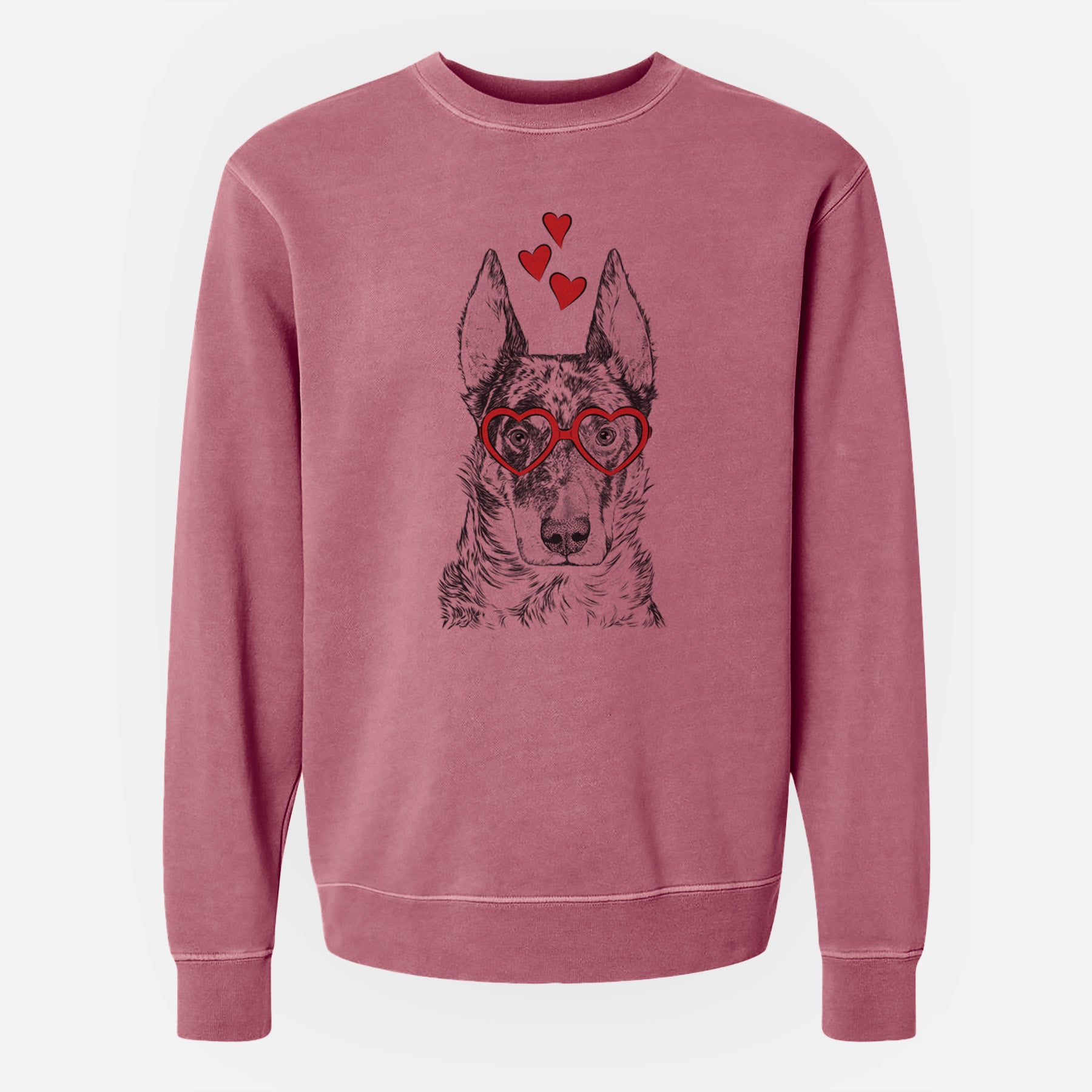 Valentine Nori the Beauceron - Unisex Pigment Dyed Crew Sweatshirt