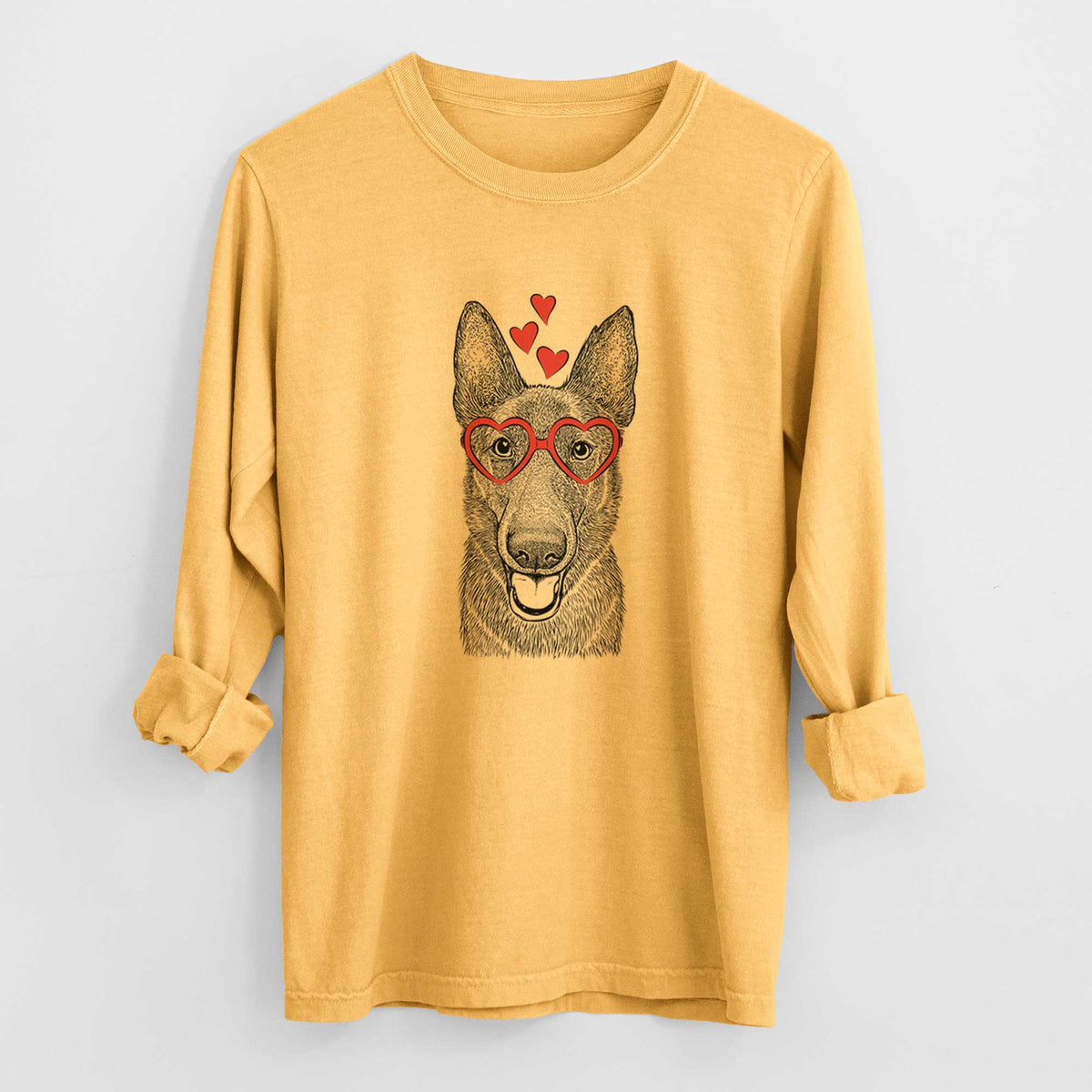 Valentine Nyx the German Shepherd - Heavyweight 100% Cotton Long Sleeve