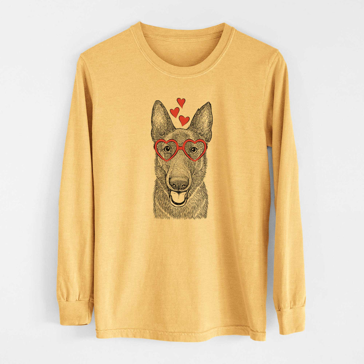 Valentine Nyx the German Shepherd - Heavyweight 100% Cotton Long Sleeve