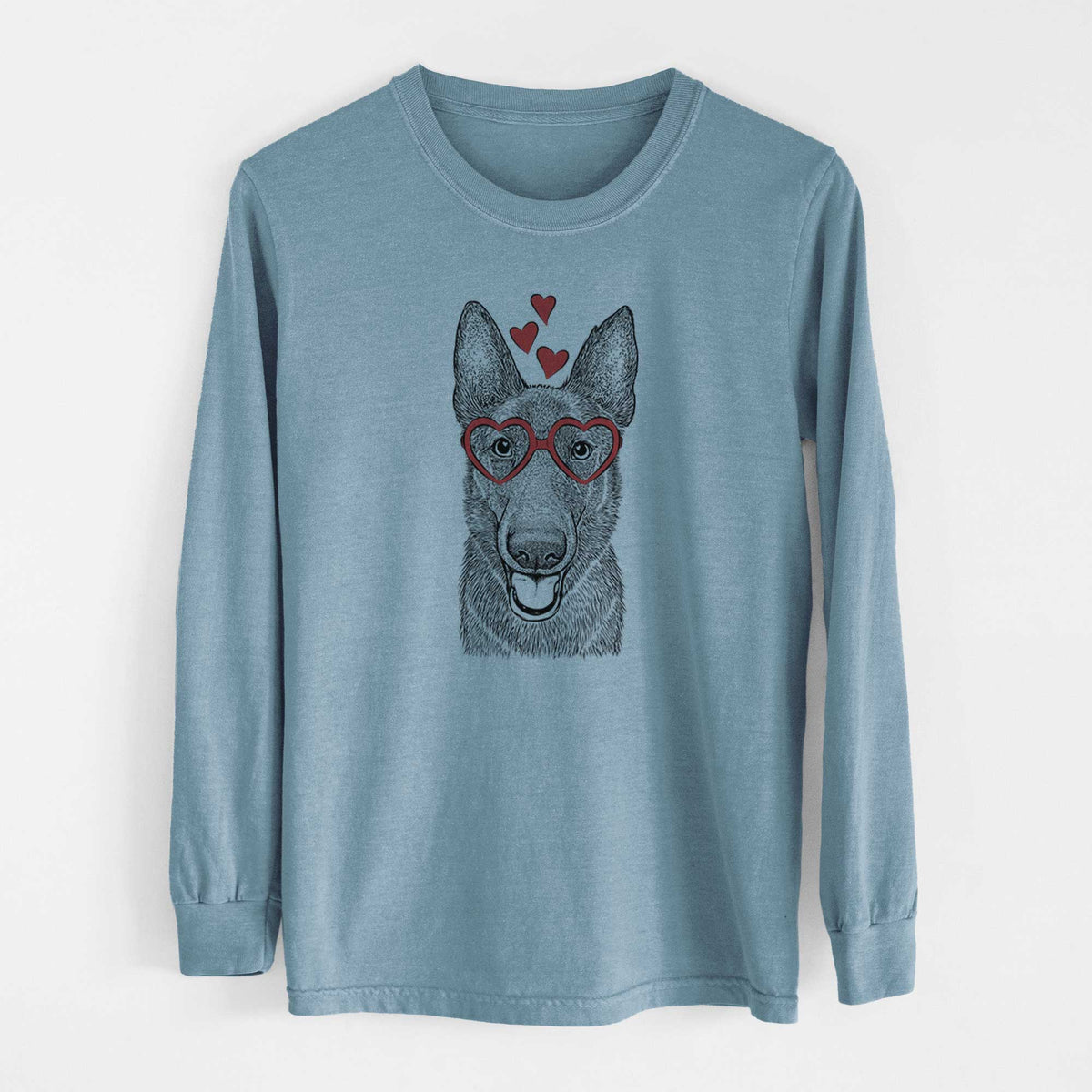 Valentine Nyx the German Shepherd - Heavyweight 100% Cotton Long Sleeve