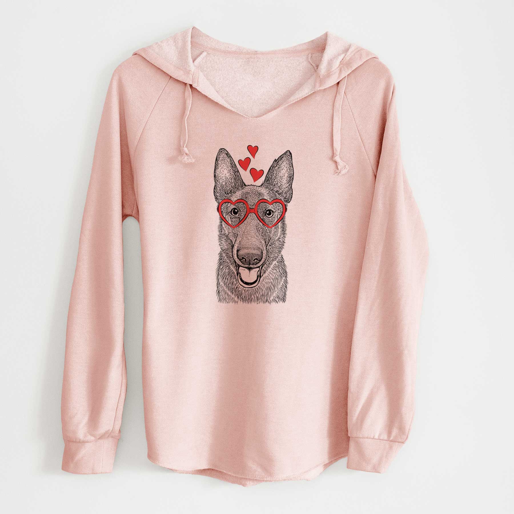 Valentine Nyx the German Shepherd - Cali Wave Hooded Sweatshirt