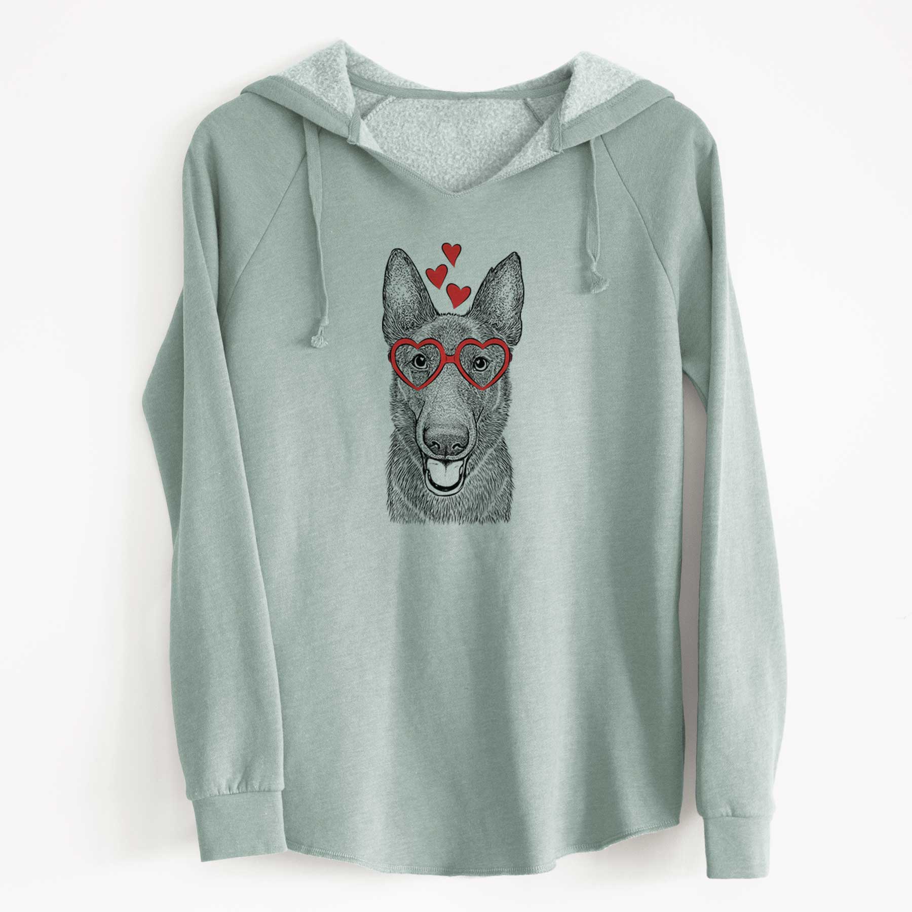 Valentine Nyx the German Shepherd - Cali Wave Hooded Sweatshirt