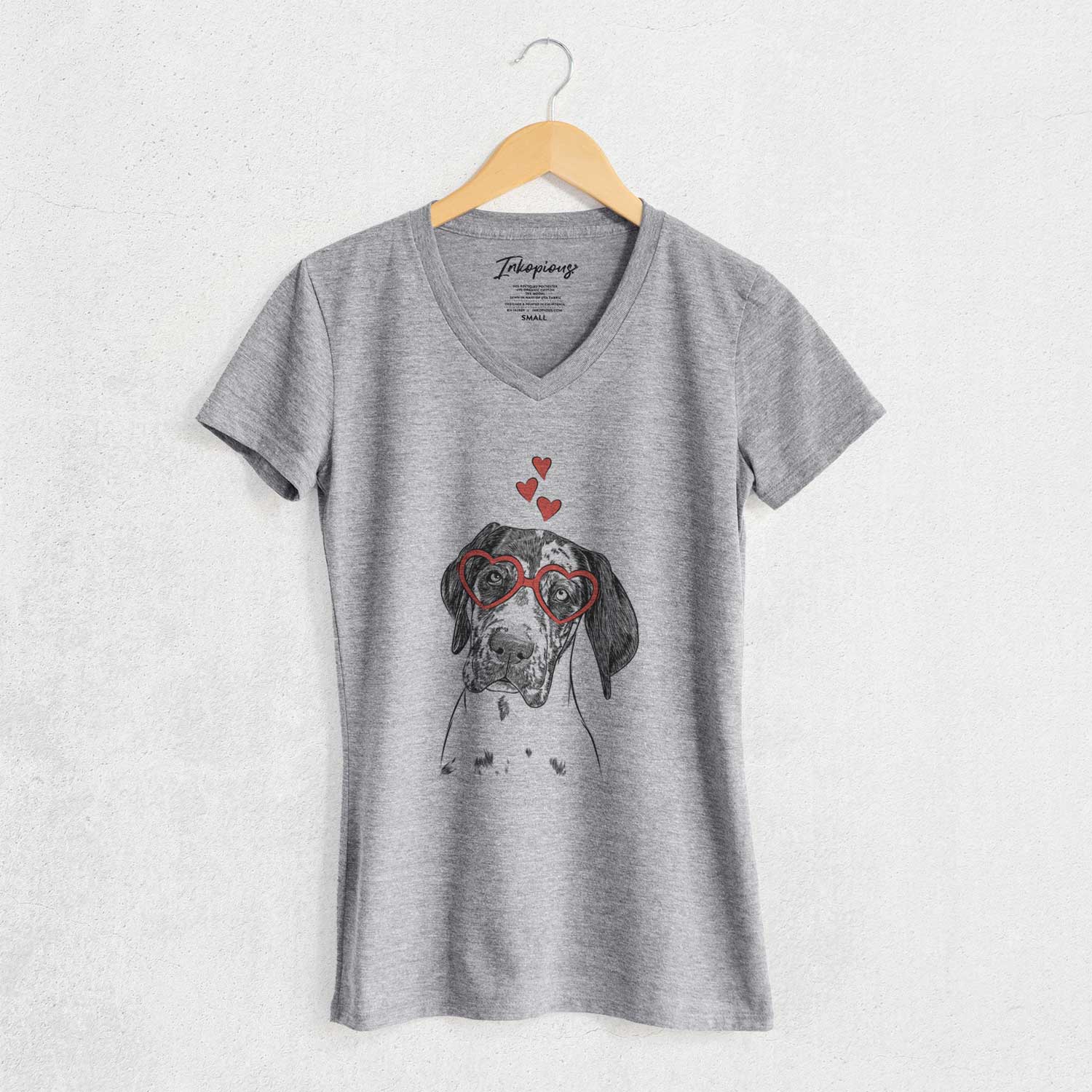 Valentine Nyx the Great Dane - Women's V-neck Shirt