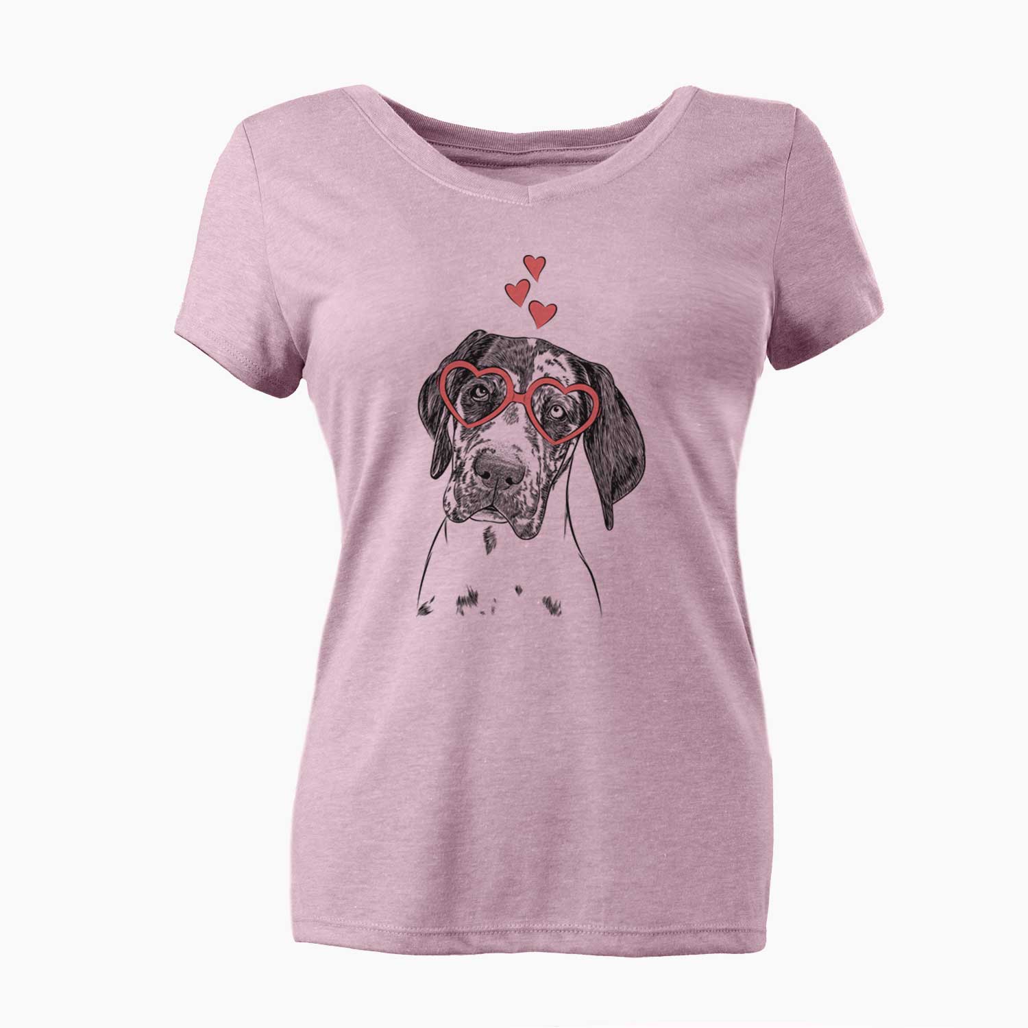 Valentine Nyx the Great Dane - Women's V-neck Shirt