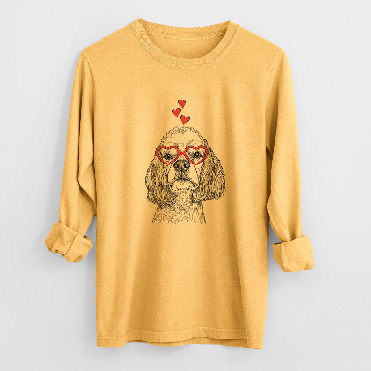 Valentine Oakley the American Cocker Spaniel - Heavyweight 100% Cotton Long Sleeve