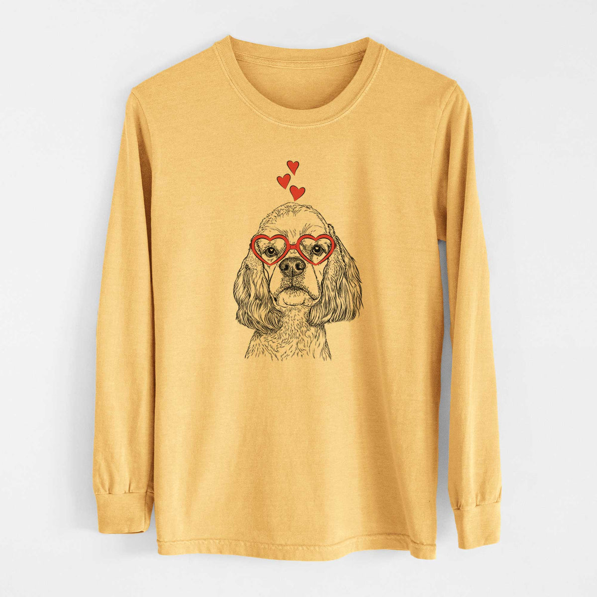Valentine Oakley the American Cocker Spaniel - Heavyweight 100% Cotton Long Sleeve
