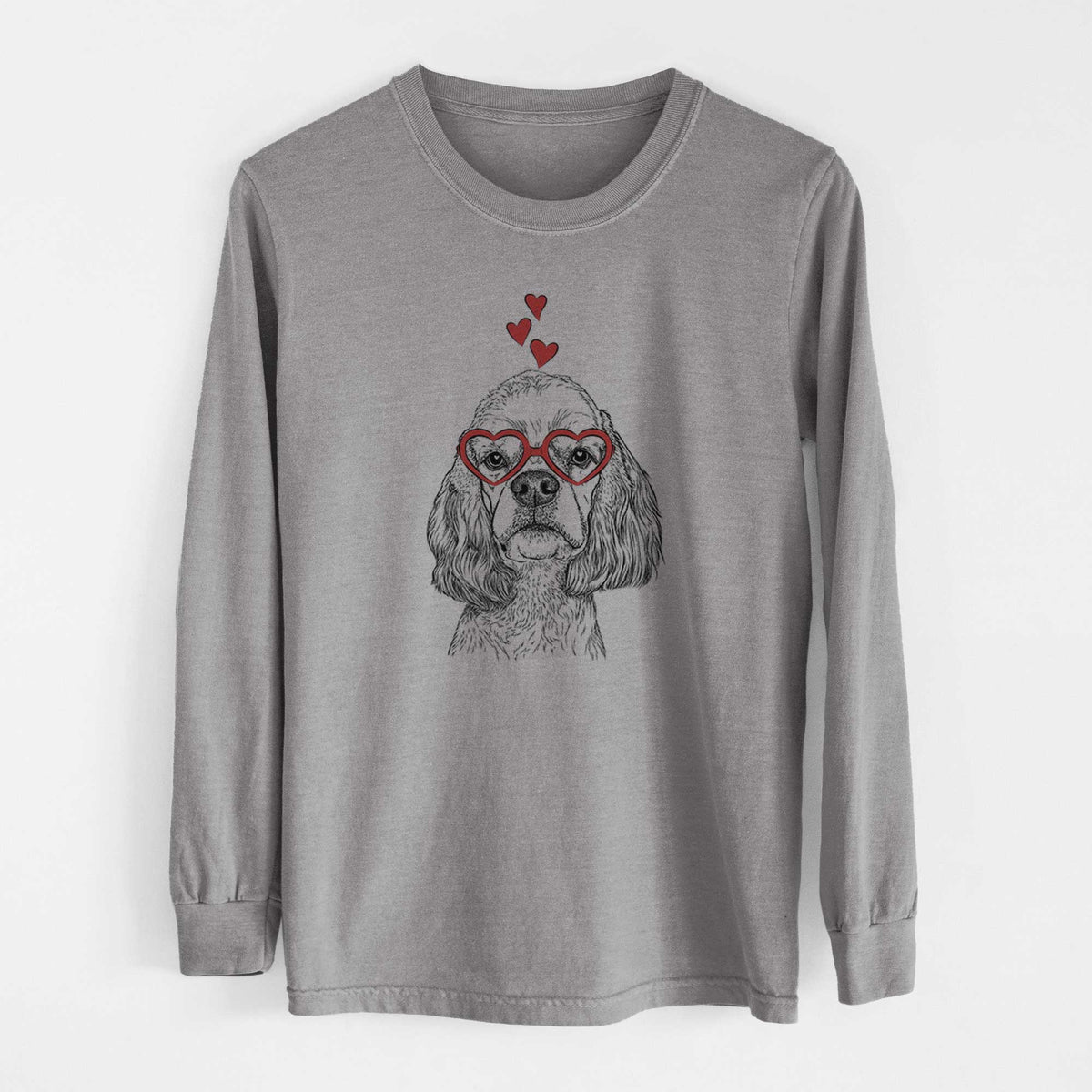 Valentine Oakley the American Cocker Spaniel - Heavyweight 100% Cotton Long Sleeve