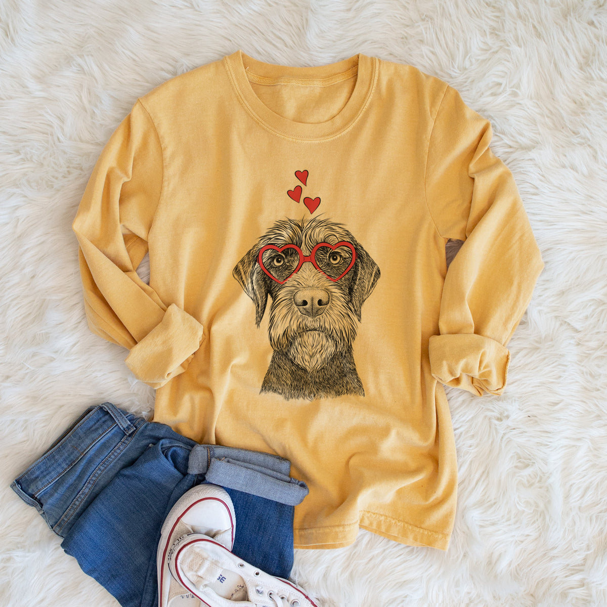 Valentine Oakley the Pudelpointer - Heavyweight 100% Cotton Long Sleeve
