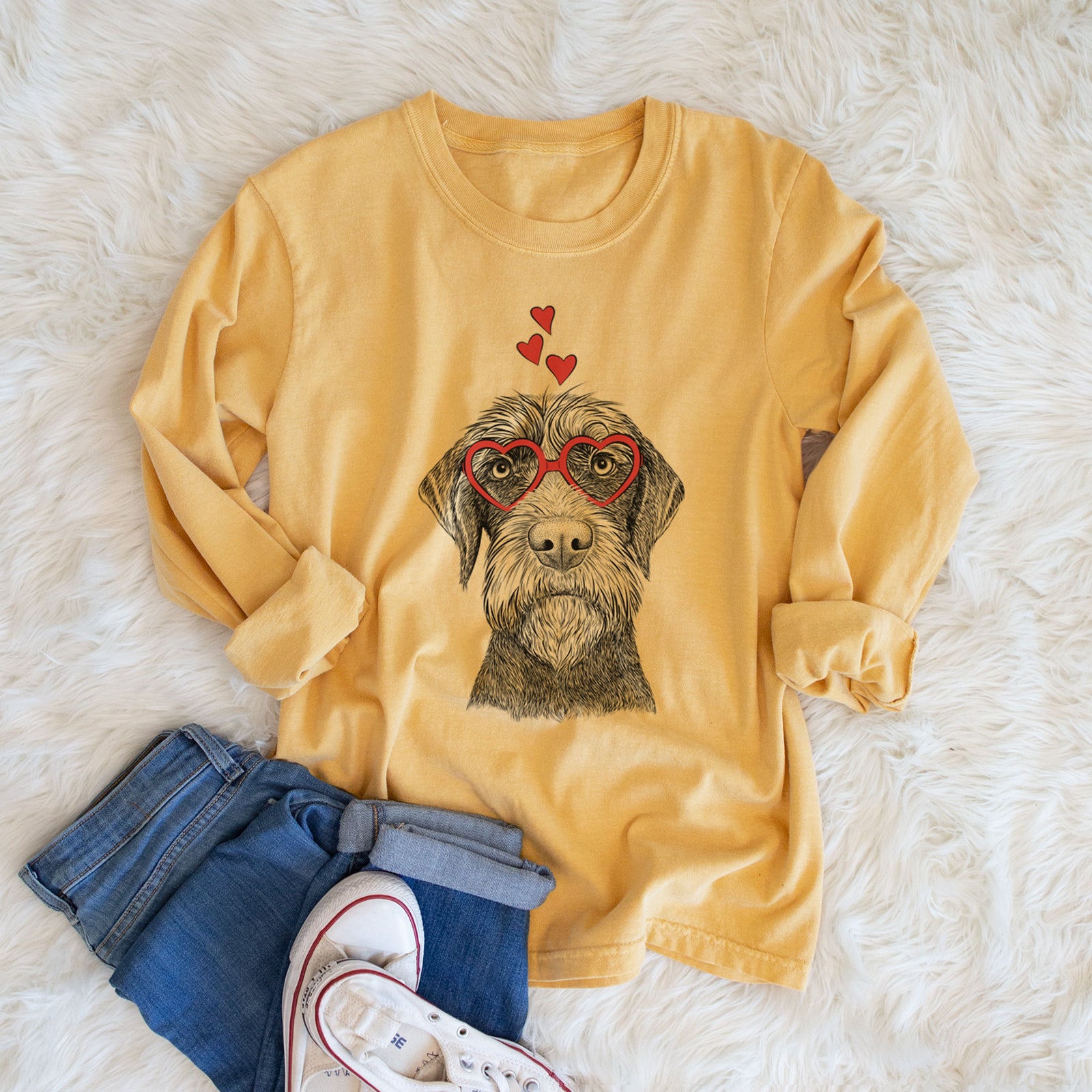 Valentine Oakley the Pudelpointer - Heavyweight 100% Cotton Long Sleeve