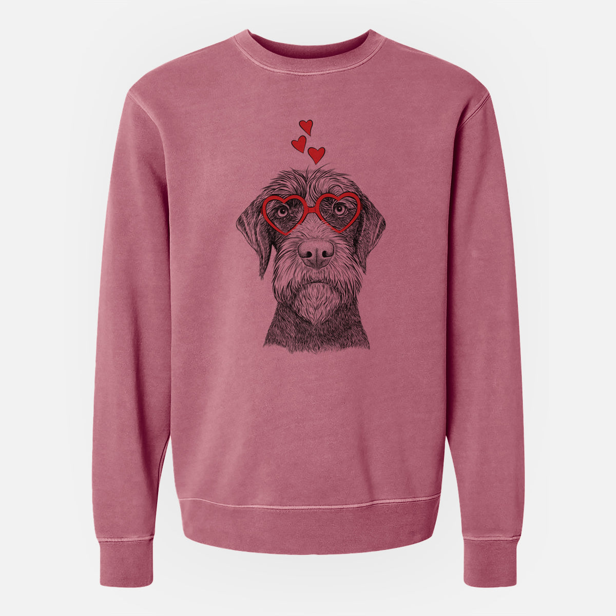 Valentine Oakley the Pudelpointer - Unisex Pigment Dyed Crew Sweatshirt
