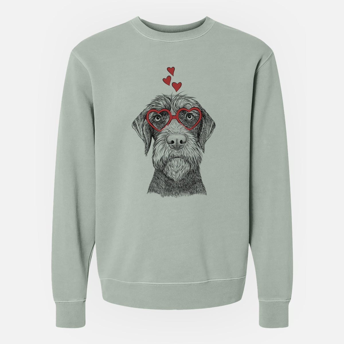 Valentine Oakley the Pudelpointer - Unisex Pigment Dyed Crew Sweatshirt