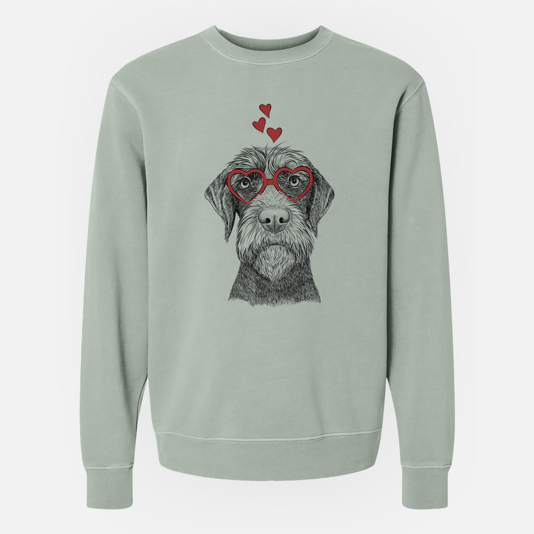 Valentine Oakley the Pudelpointer - Unisex Pigment Dyed Crew Sweatshirt