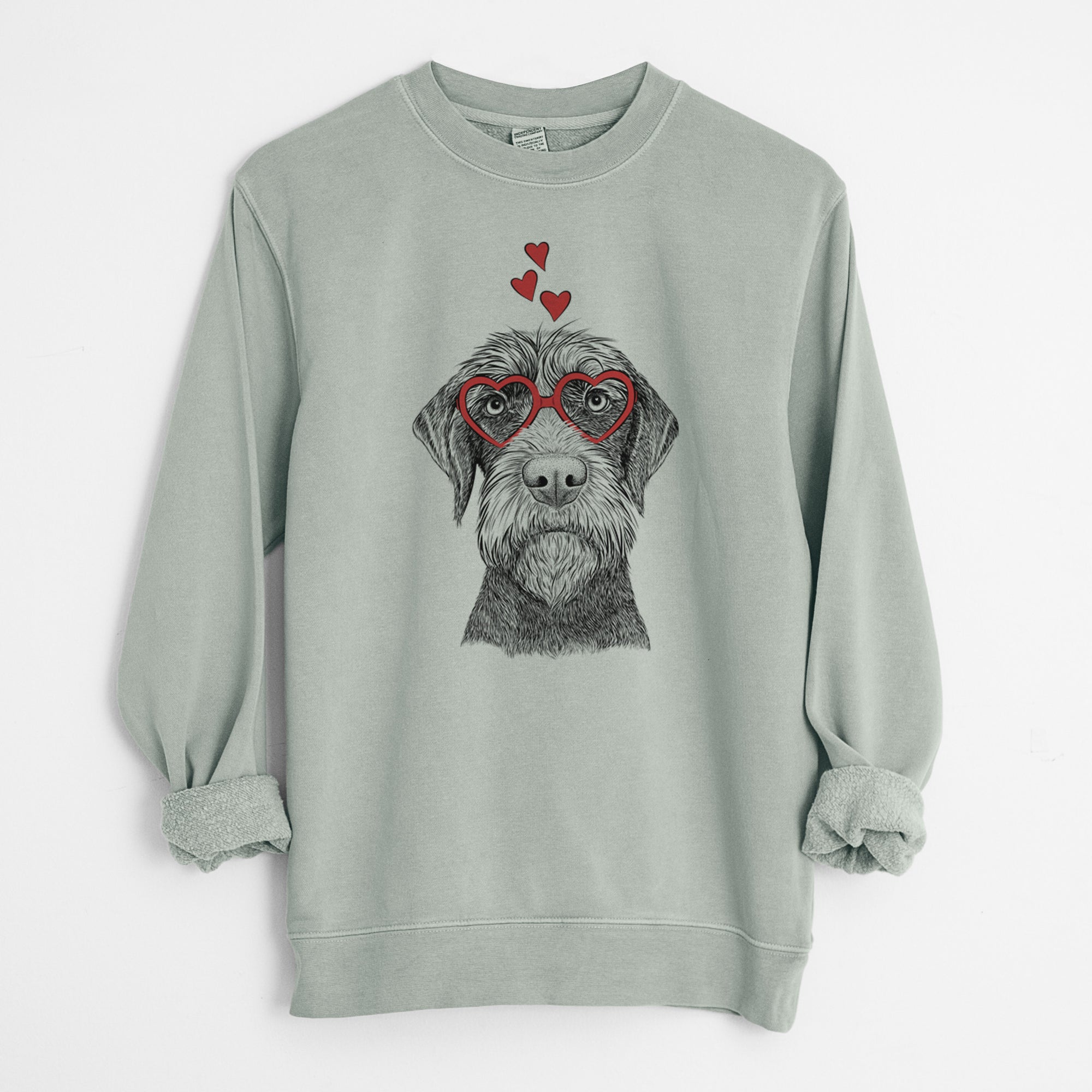 Valentine Oakley the Pudelpointer - Unisex Pigment Dyed Crew Sweatshirt