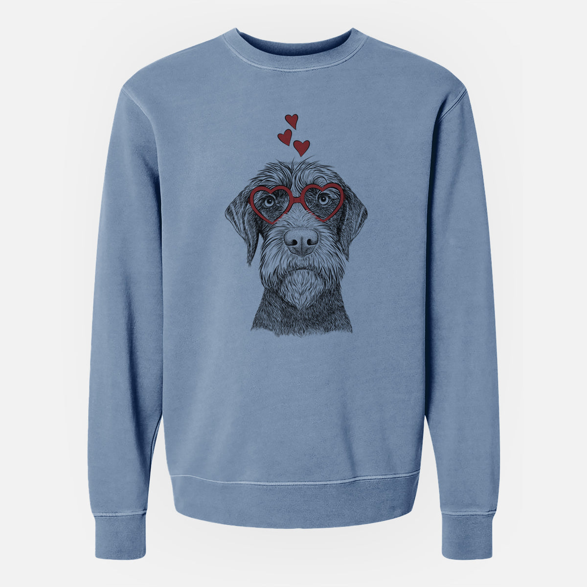 Valentine Oakley the Pudelpointer - Unisex Pigment Dyed Crew Sweatshirt