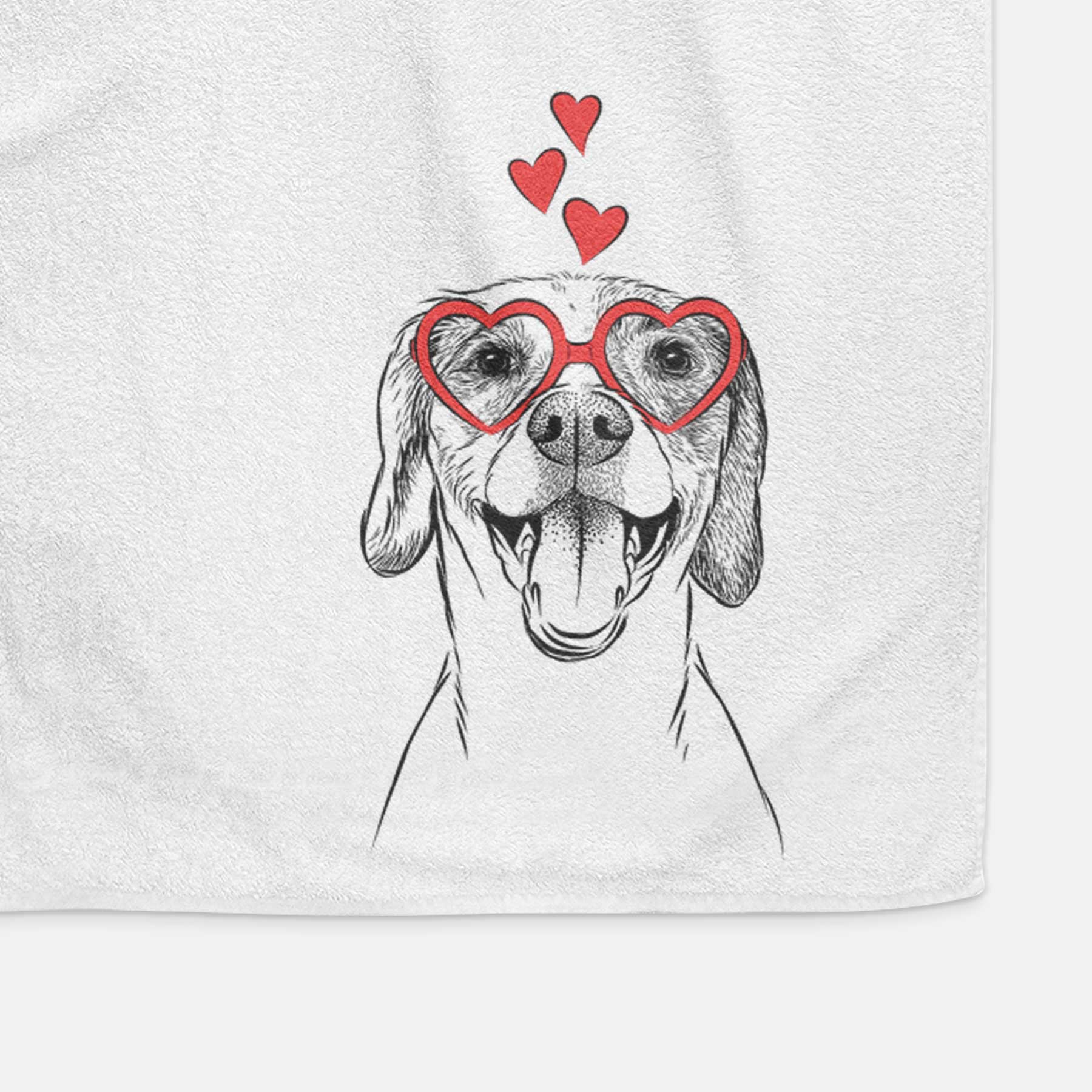 Obi the Beagle Mix Decorative Hand Towel