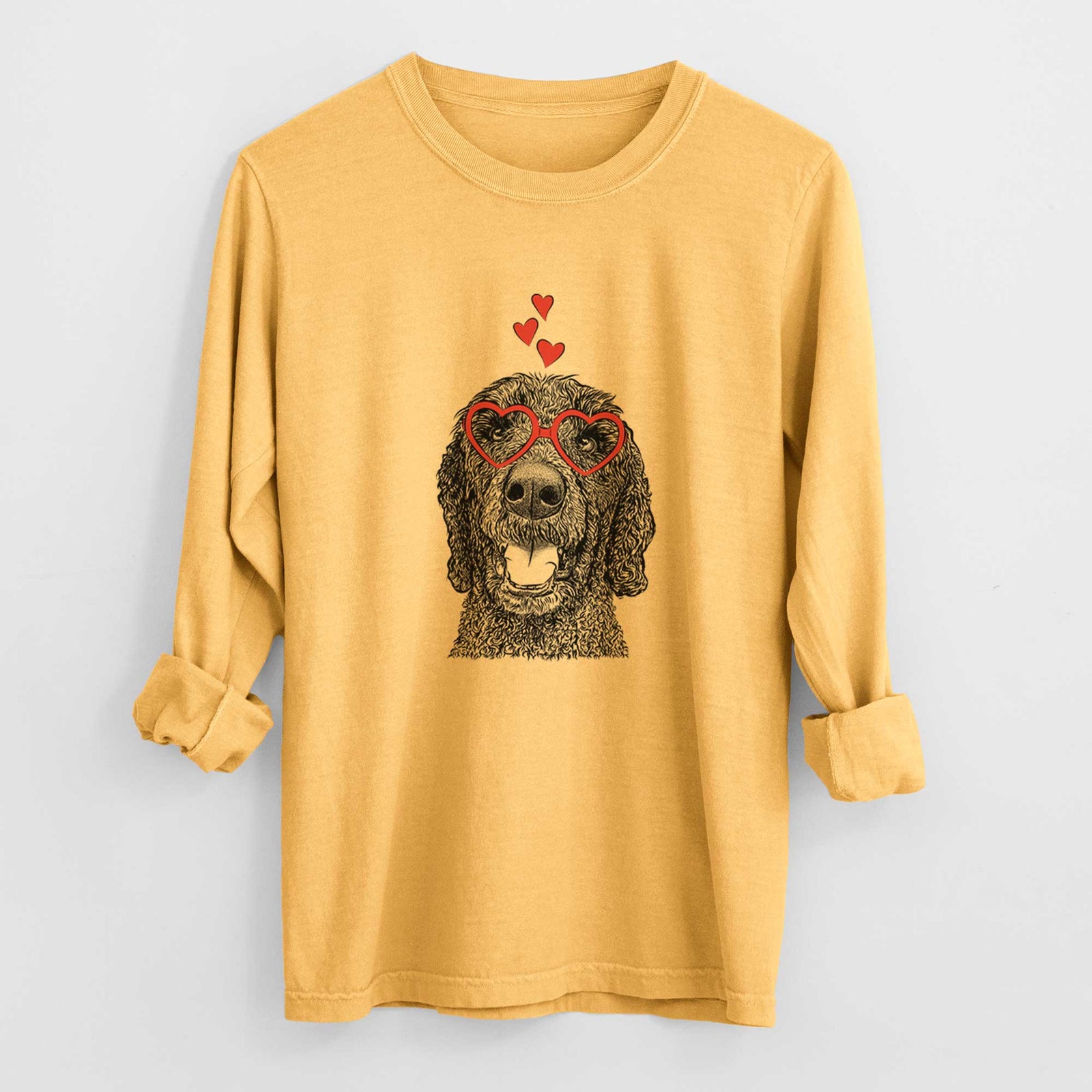 Valentine Obi James the Goldendoodle - Heavyweight 100% Cotton Long Sleeve