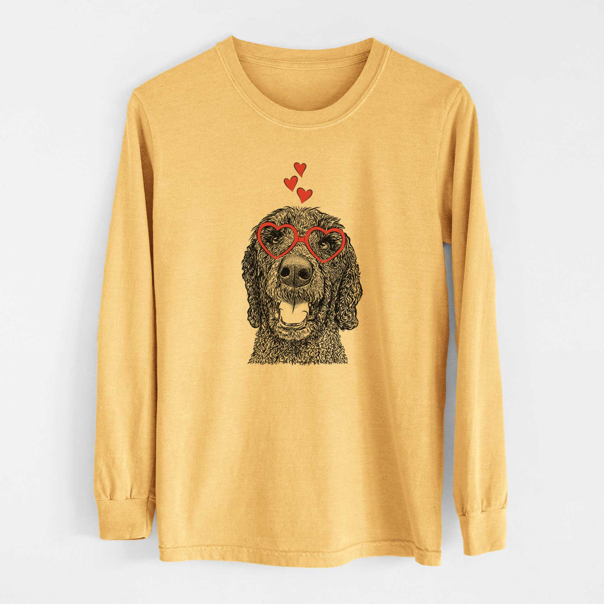 Valentine Obi James the Goldendoodle - Heavyweight 100% Cotton Long Sleeve