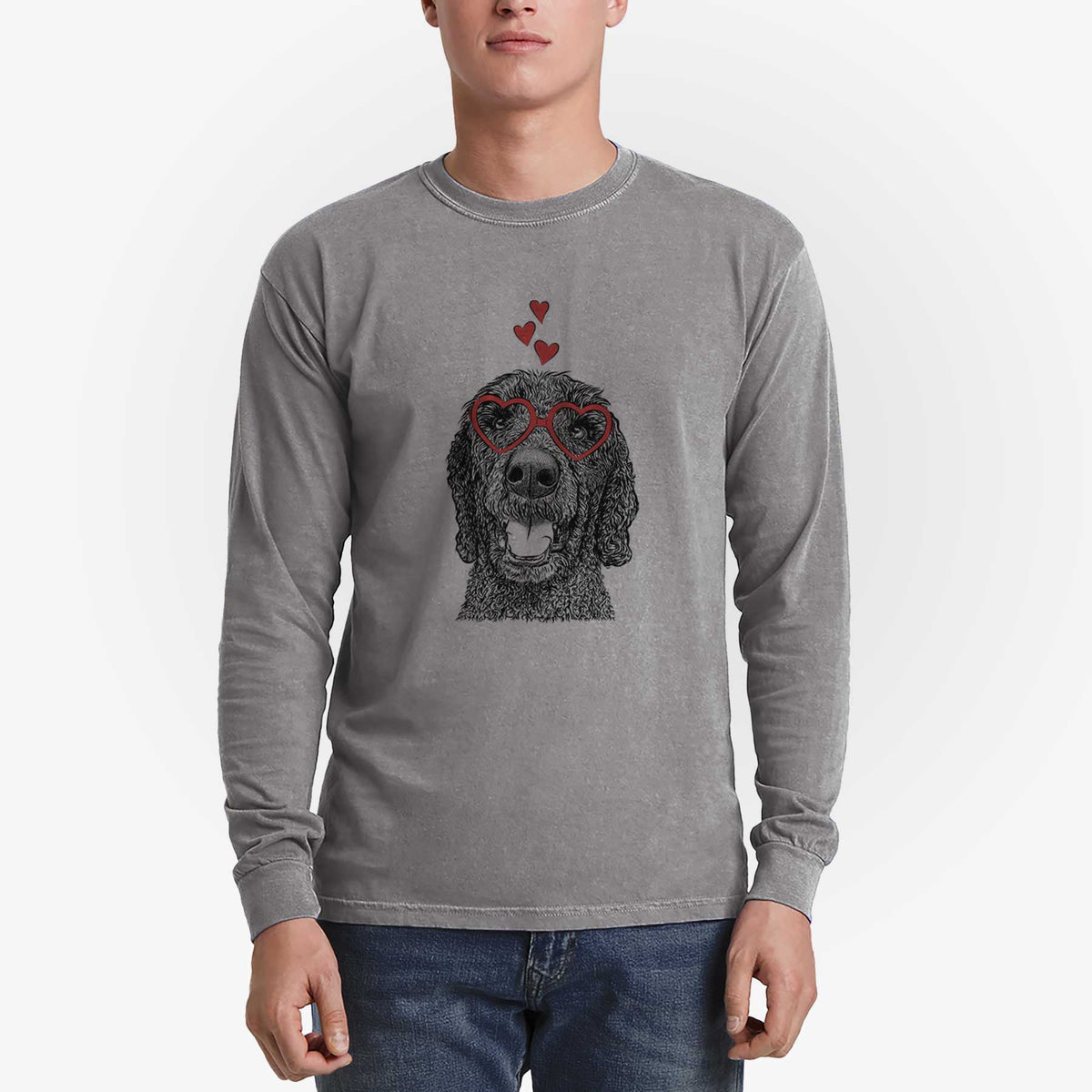 Valentine Obi James the Goldendoodle - Heavyweight 100% Cotton Long Sleeve