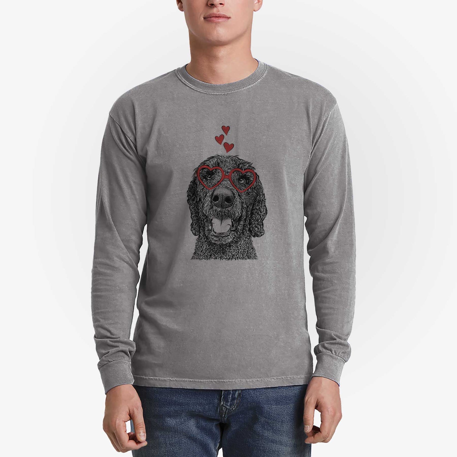 Valentine Obi James the Goldendoodle - Heavyweight 100% Cotton Long Sleeve