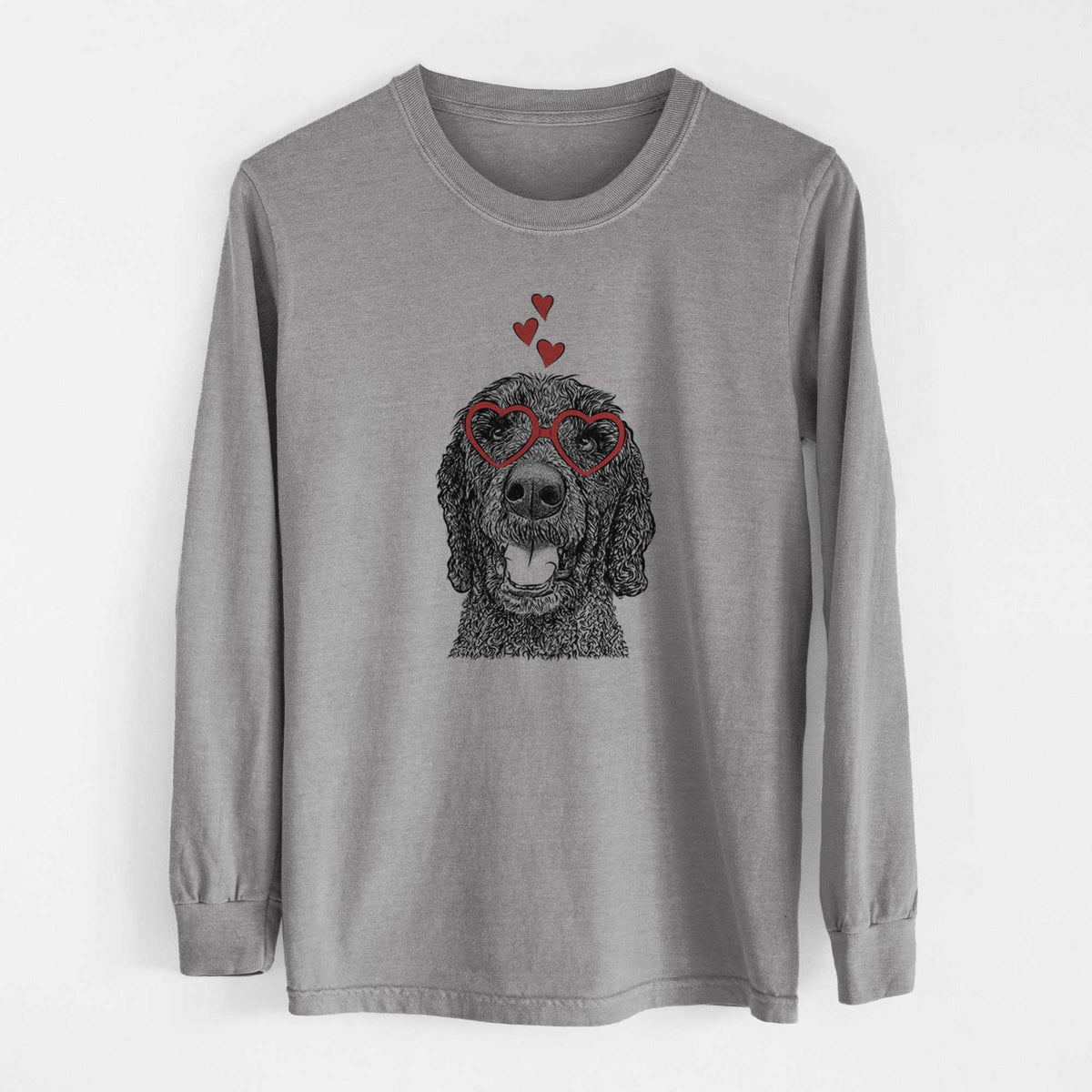 Valentine Obi James the Goldendoodle - Heavyweight 100% Cotton Long Sleeve