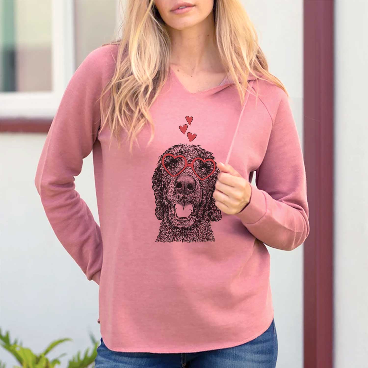 Valentine Obi James the Goldendoodle - Cali Wave Hooded Sweatshirt