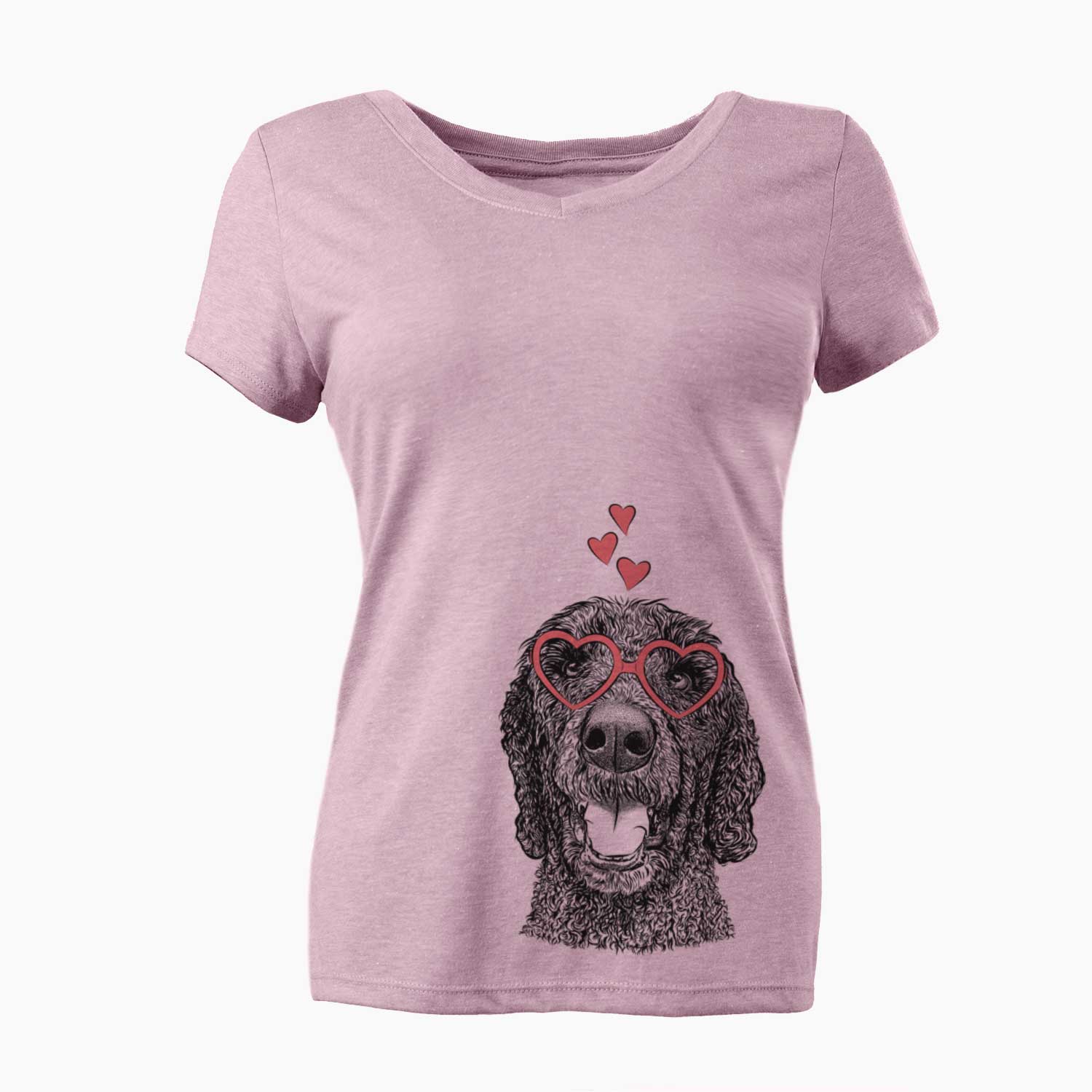 Valentine Obi James the Goldendoodle - Women's V-neck Shirt