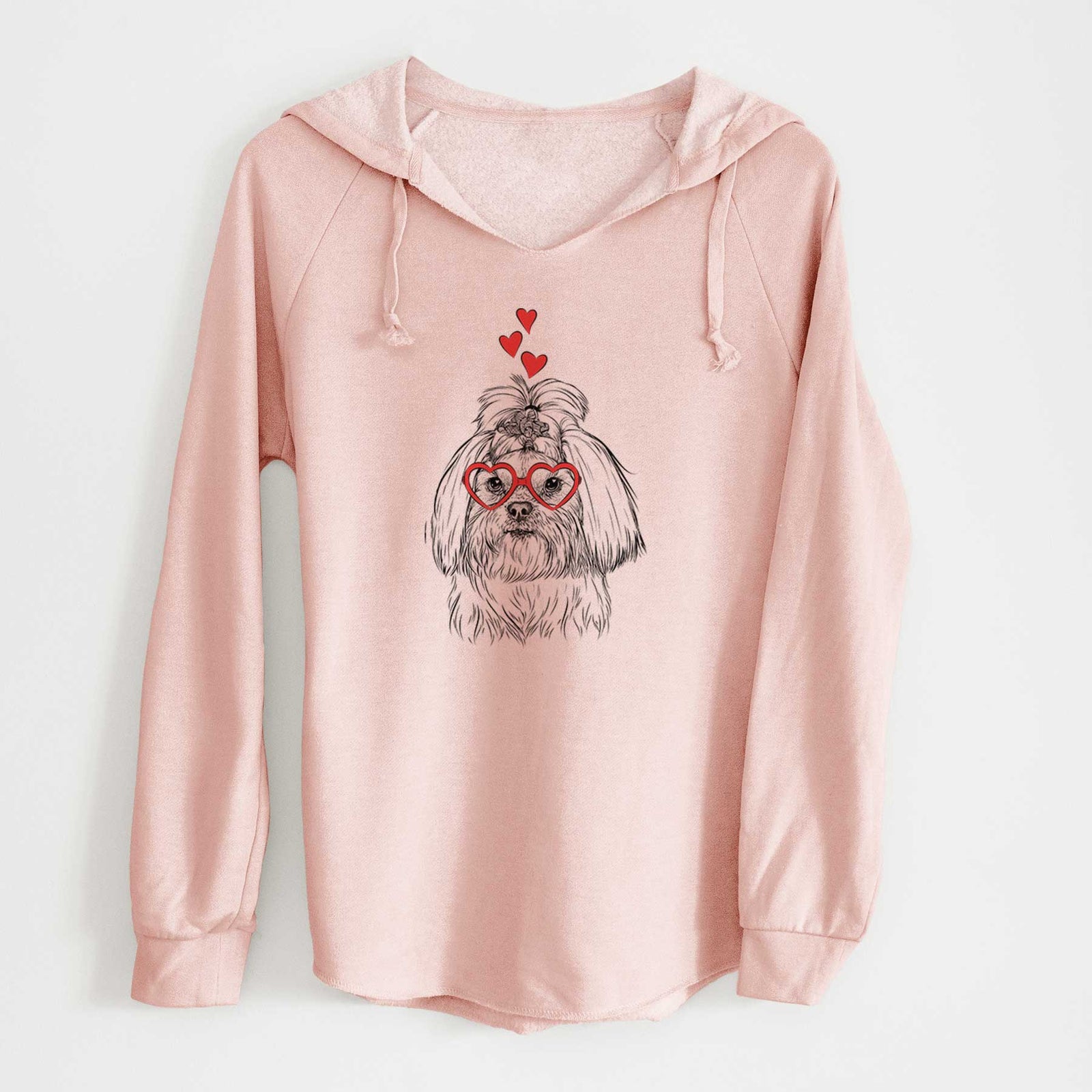 Valentine Olga the Shih Tzu - Cali Wave Hooded Sweatshirt