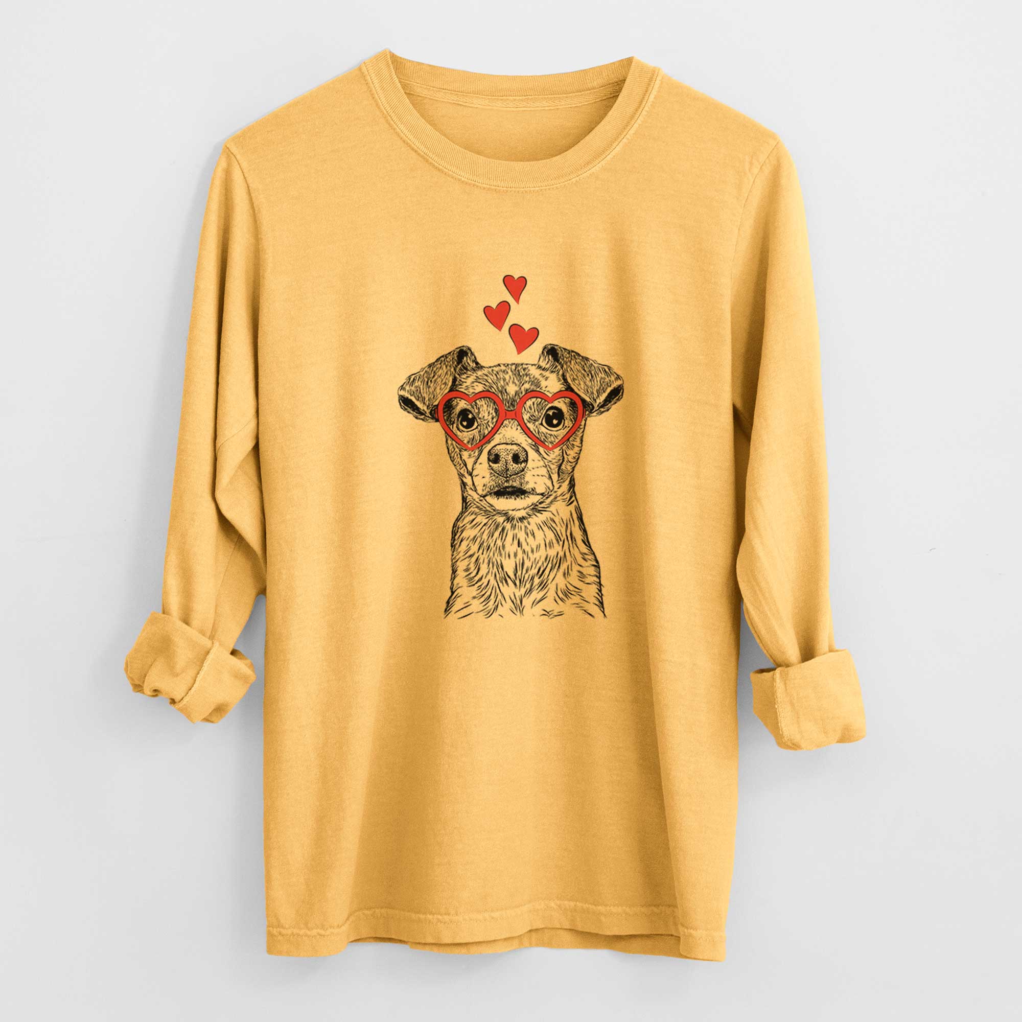 Valentine Olive the Mixed Breed - Heavyweight 100% Cotton Long Sleeve