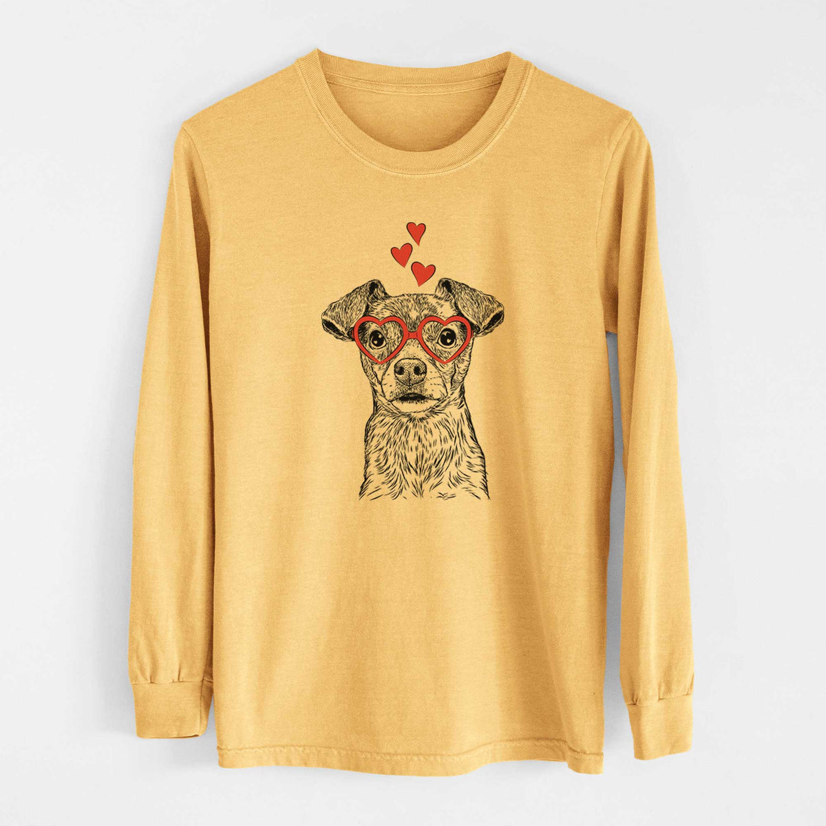 Valentine Olive the Mixed Breed - Heavyweight 100% Cotton Long Sleeve