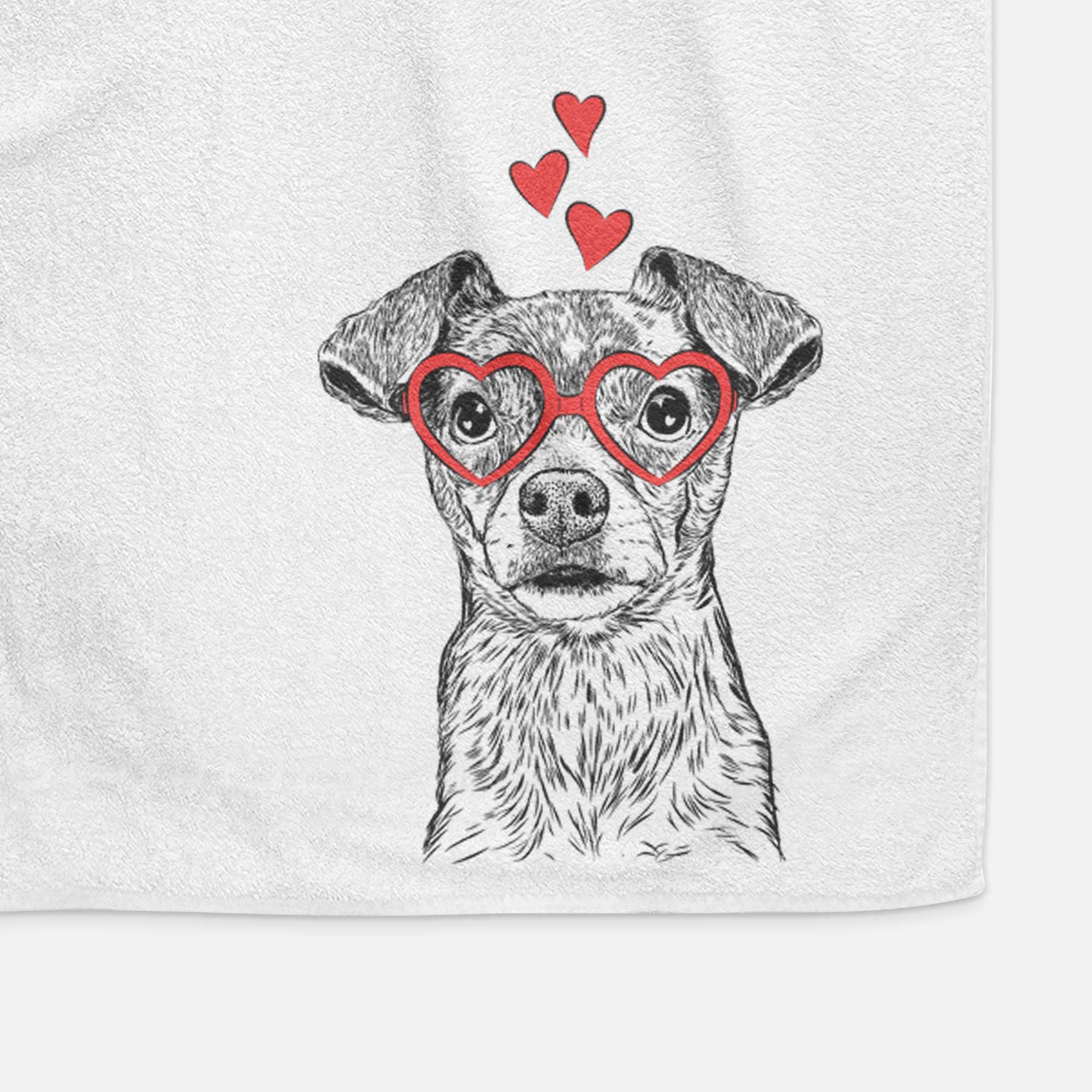 Olive the Mixed Breed Decorative Hand Towel