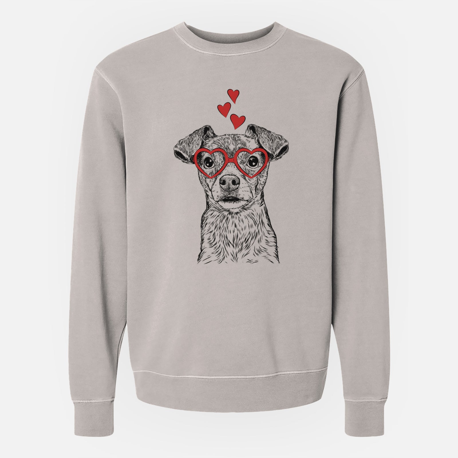 Valentine Olive the Mixed Breed - Unisex Pigment Dyed Crew Sweatshirt