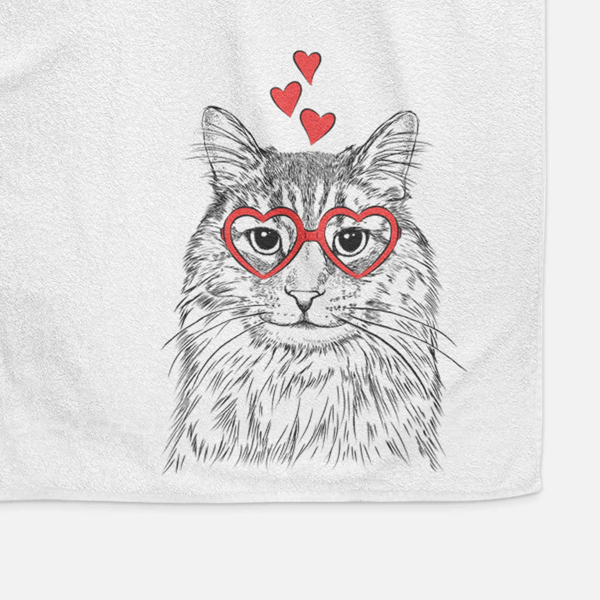Oliver Fluff the Maine Coon Mix Cat Decorative Hand Towel