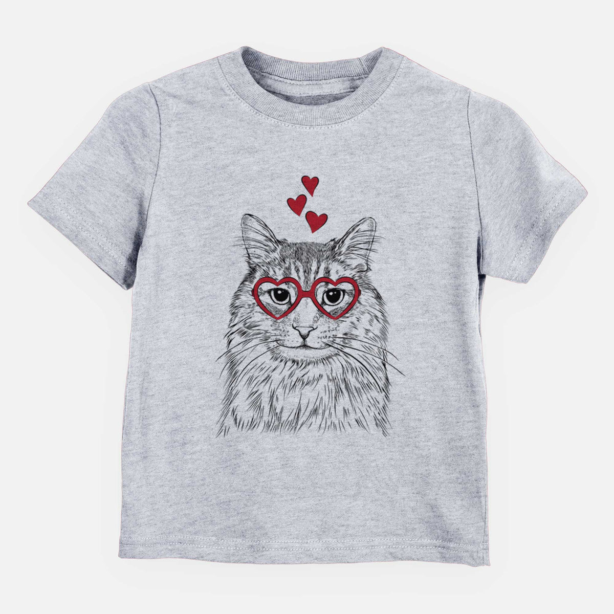 Valentine Oliver Fluff the Maine Coon Mix Cat - Kids/Youth/Toddler Shirt