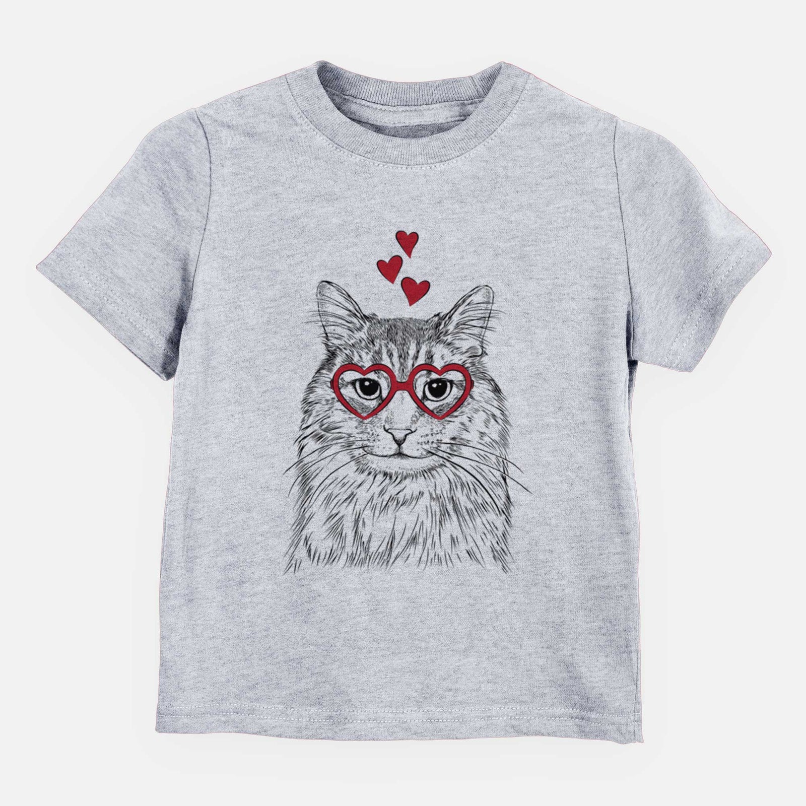 Valentine Oliver Fluff the Maine Coon Mix Cat - Kids/Youth/Toddler Shirt