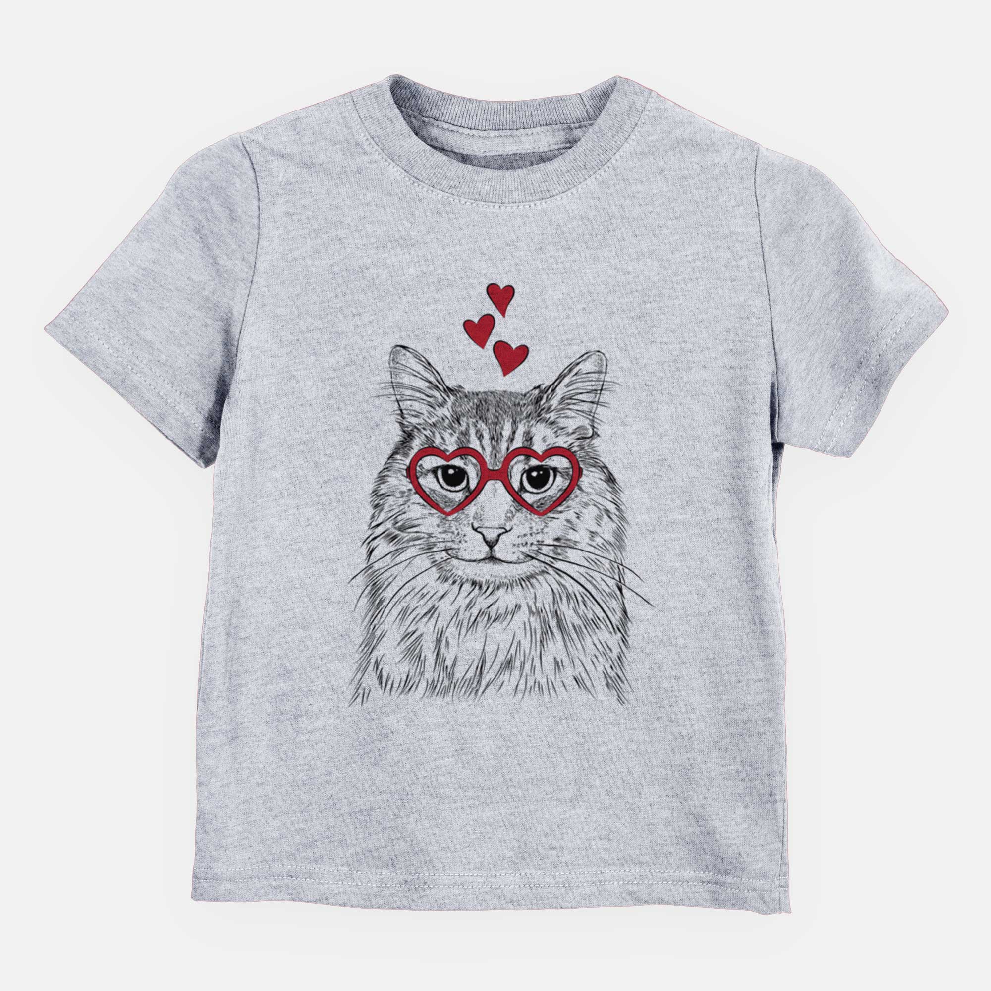 Valentine Oliver Fluff the Maine Coon Mix Cat - Kids/Youth/Toddler Shirt