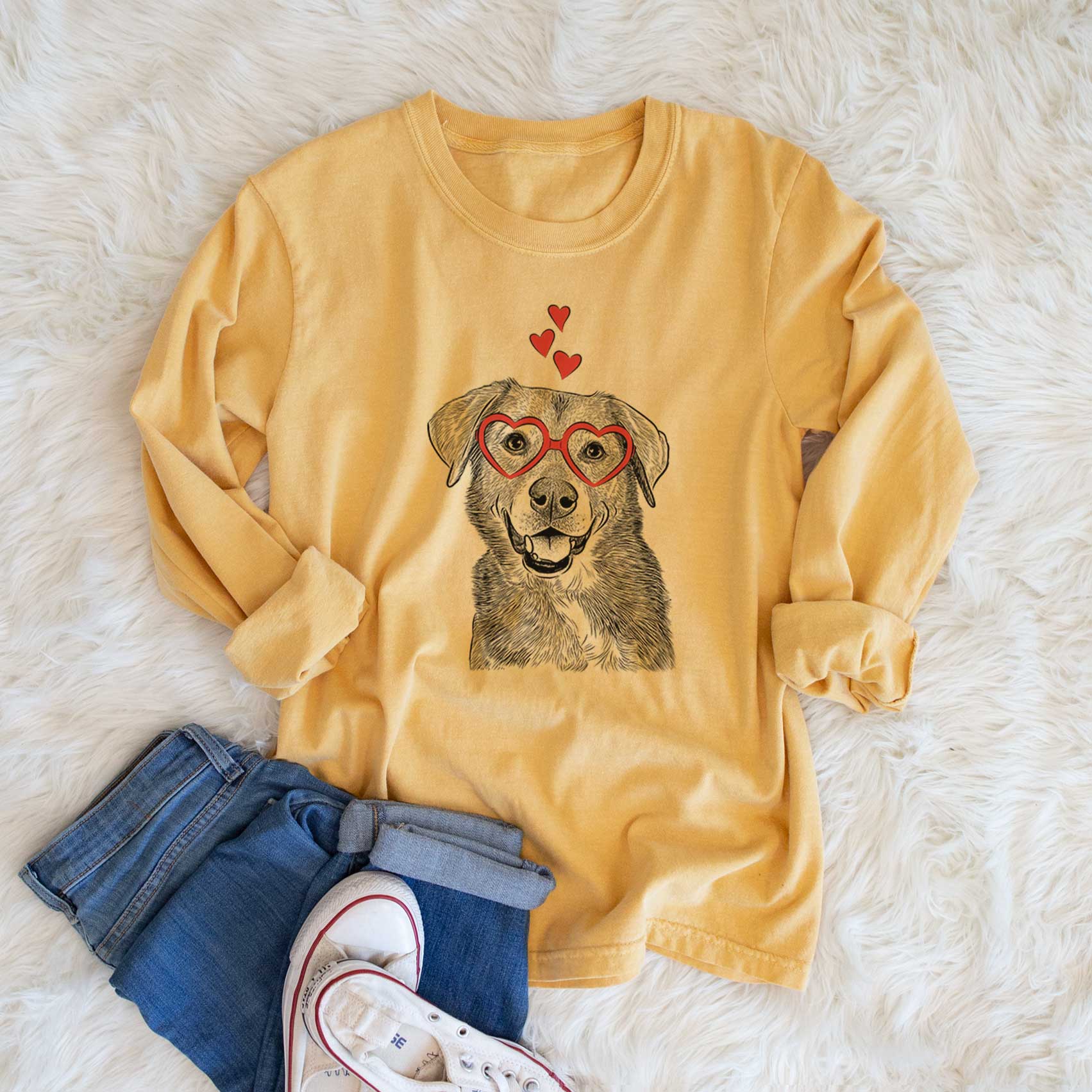 Valentine Oliver the Mixed Breed - Heavyweight 100% Cotton Long Sleeve