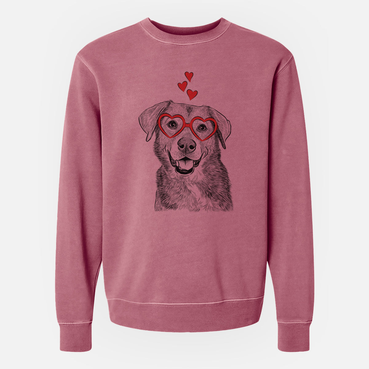 Valentine Oliver the Mixed Breed - Unisex Pigment Dyed Crew Sweatshirt
