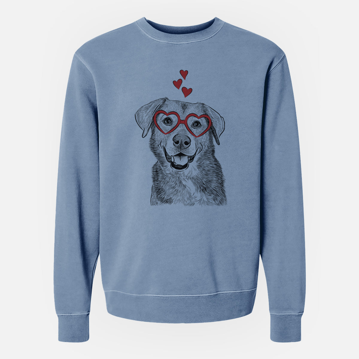 Valentine Oliver the Mixed Breed - Unisex Pigment Dyed Crew Sweatshirt