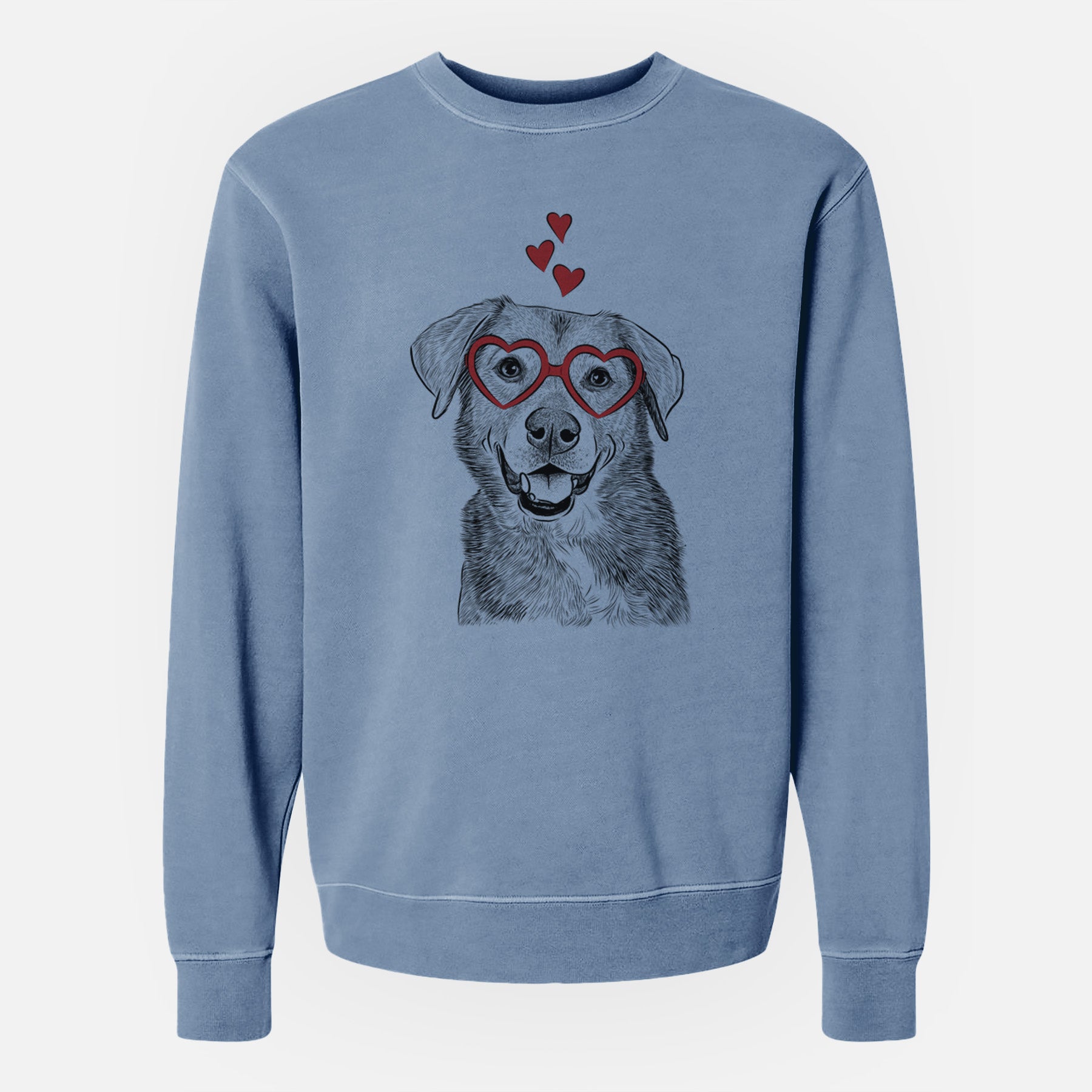 Valentine Oliver the Mixed Breed - Unisex Pigment Dyed Crew Sweatshirt