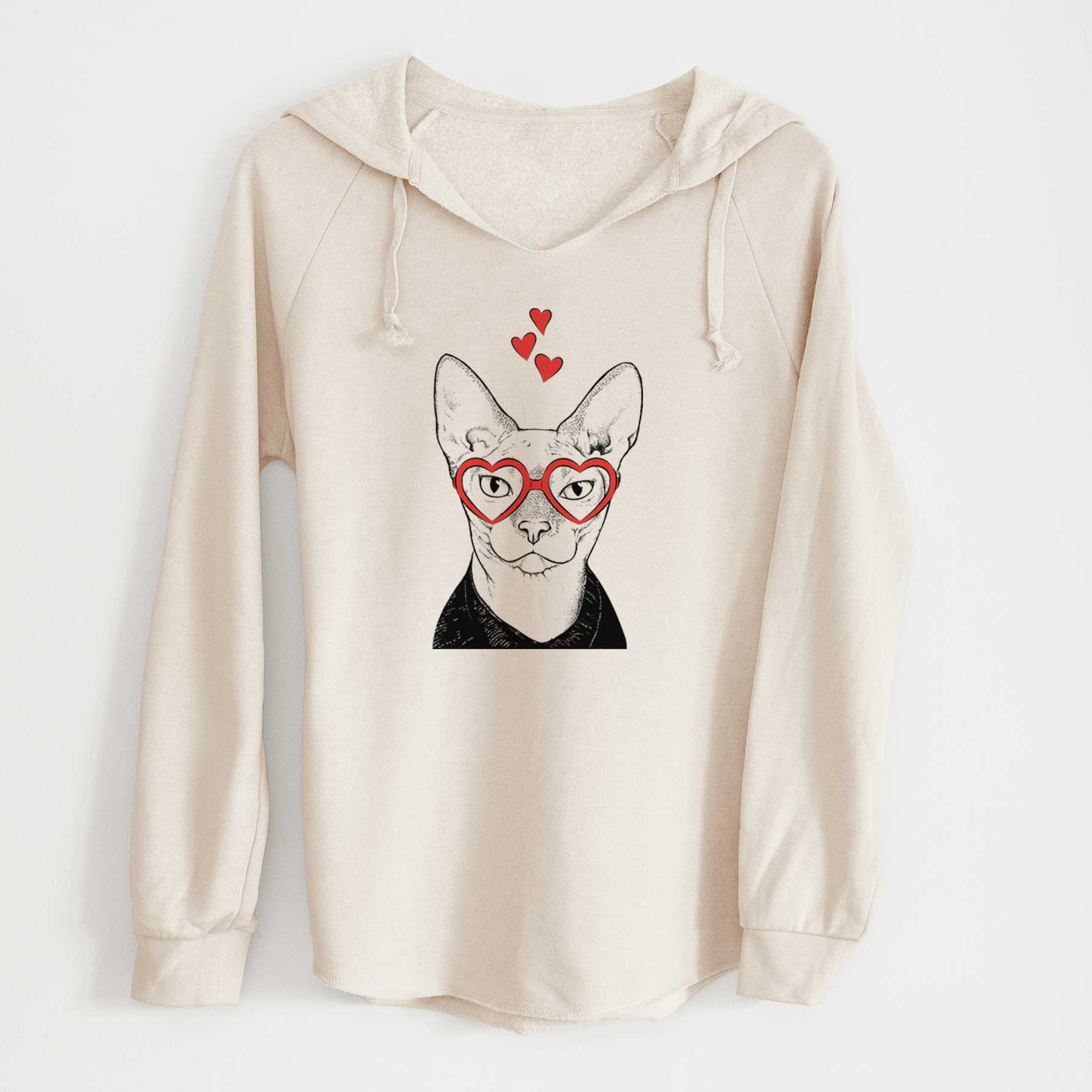 Valentine Oliver Watson the Sphynx Cat - Cali Wave Hooded Sweatshirt