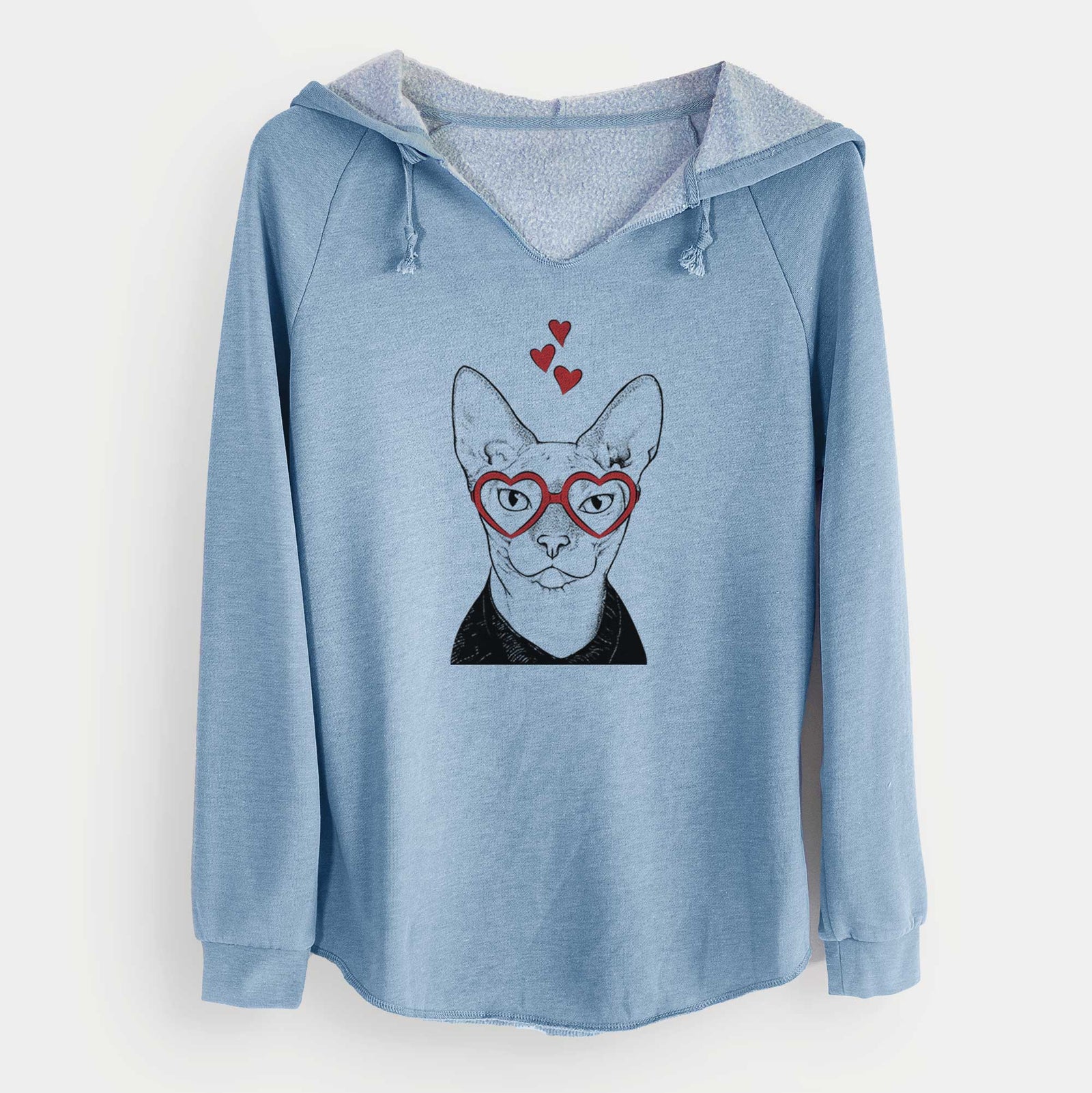 Valentine Oliver Watson the Sphynx Cat - Cali Wave Hooded Sweatshirt